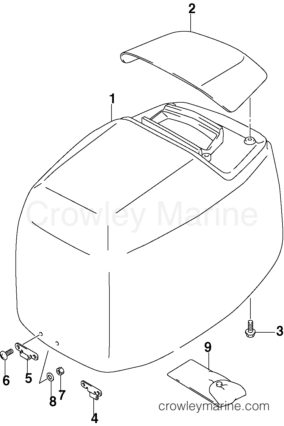 2005 Outboard 60 - BJ60PL4SOA - ENGINE COVER