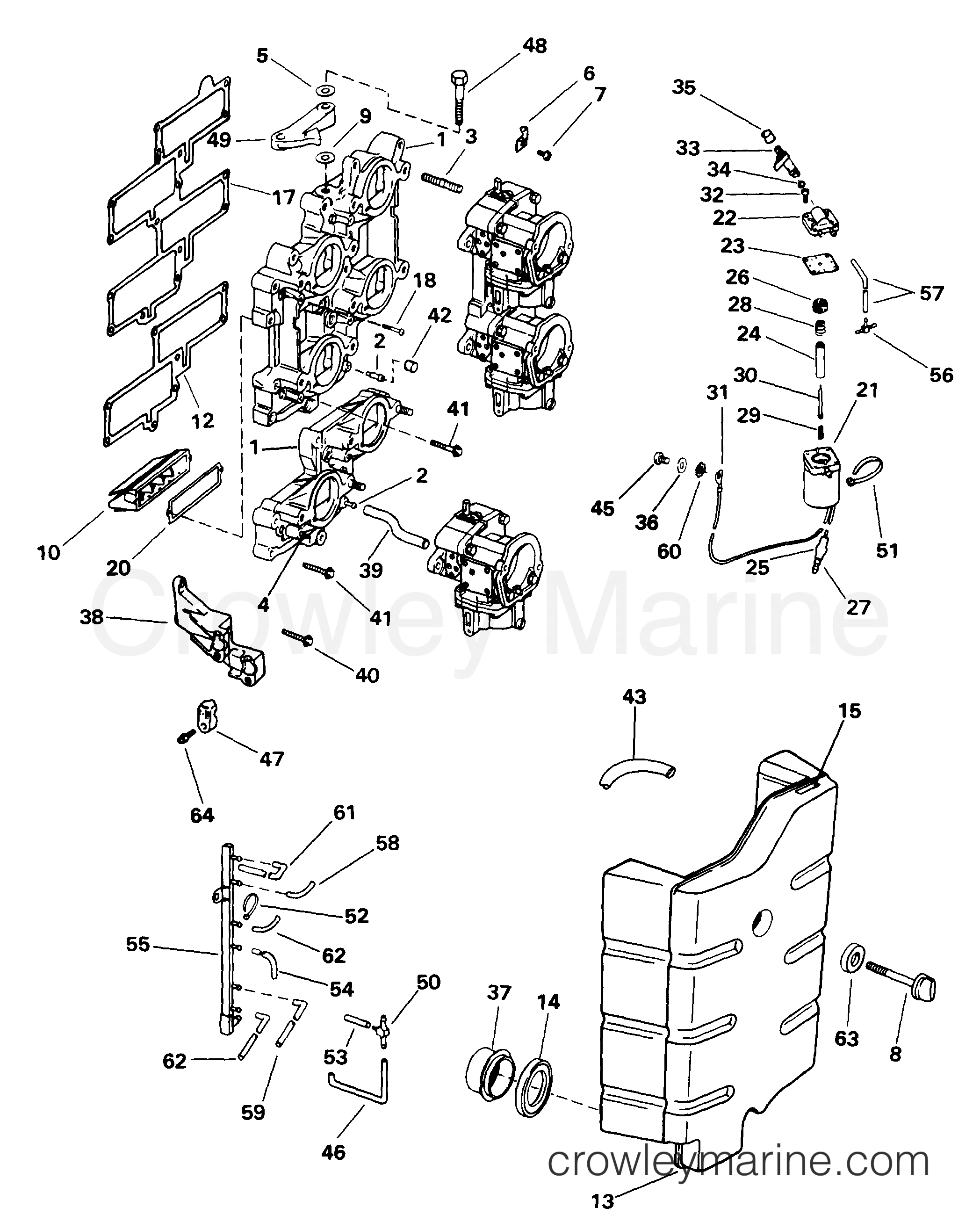 1999 Outboard 200 - J200CXEEB - INTAKE MANIFOLD