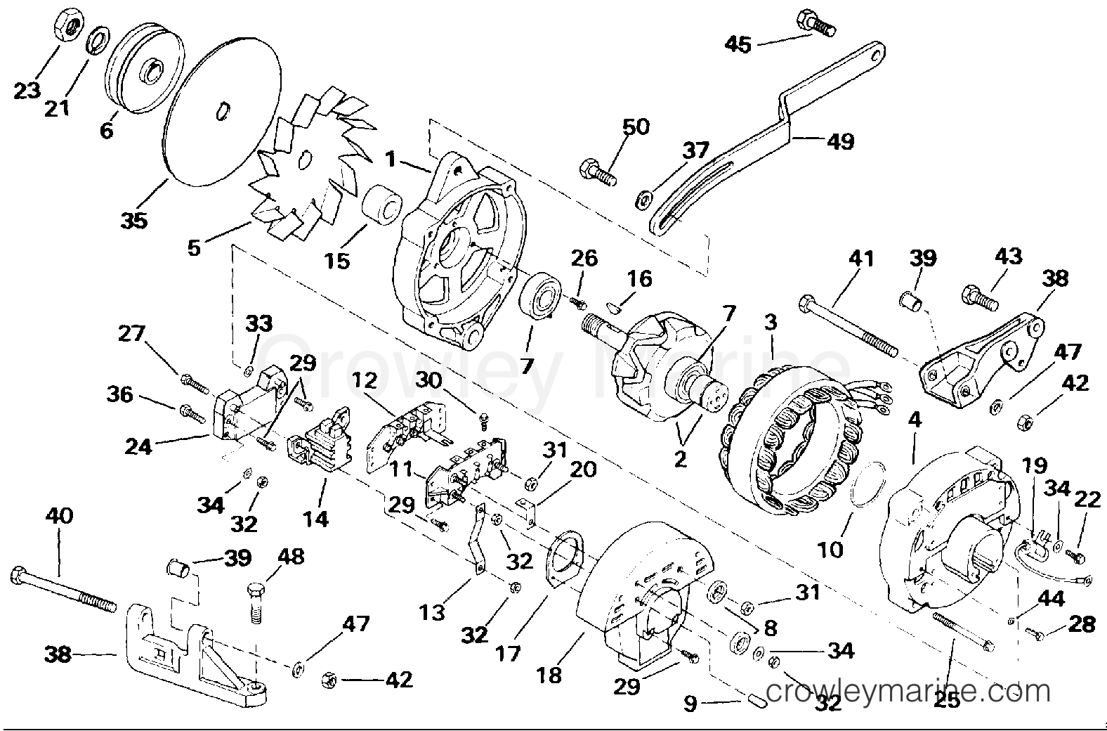 1994 Stern Drive 3 - 302CCPMDA - ALTERNATOR