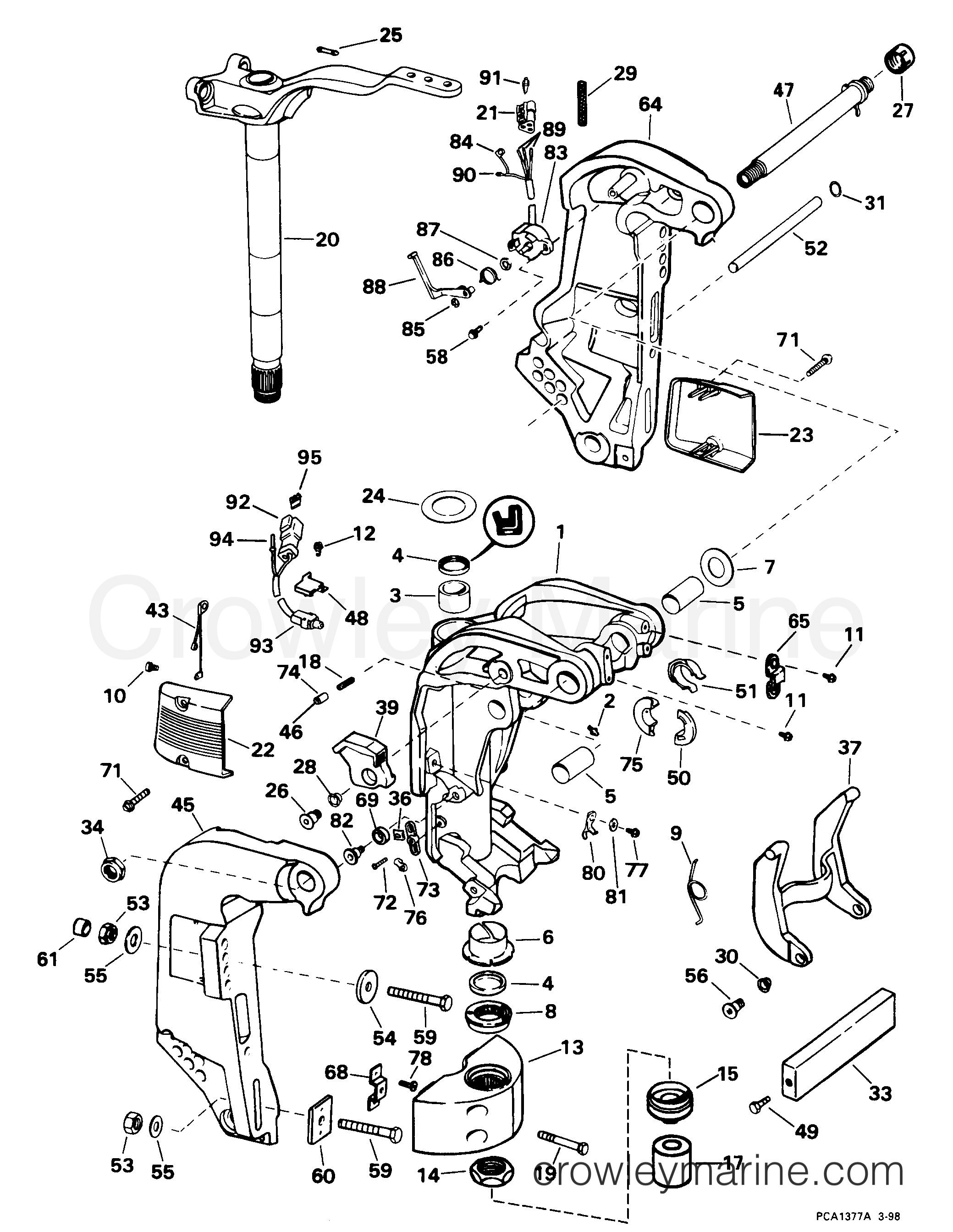 1997 Outboard 150 - J150ILEUC - MIDSECTION
