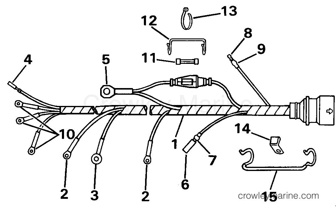 1989 Outboard 28 - VJ28ESLCEA - CABLE ASSEMBLY