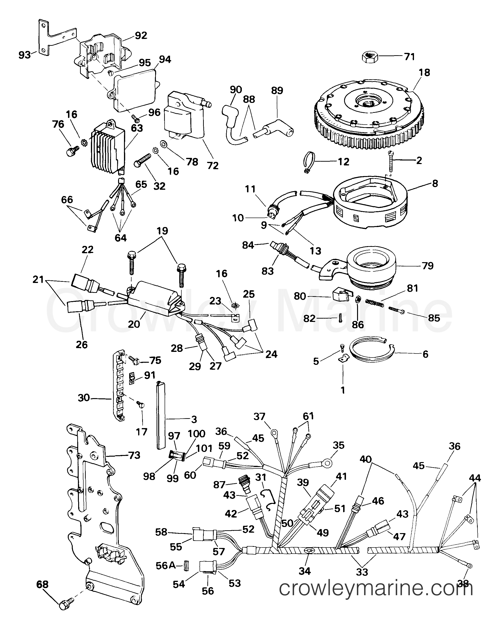 1999 Outboard 65 - J65WELEES - IGNITION SYSTEM