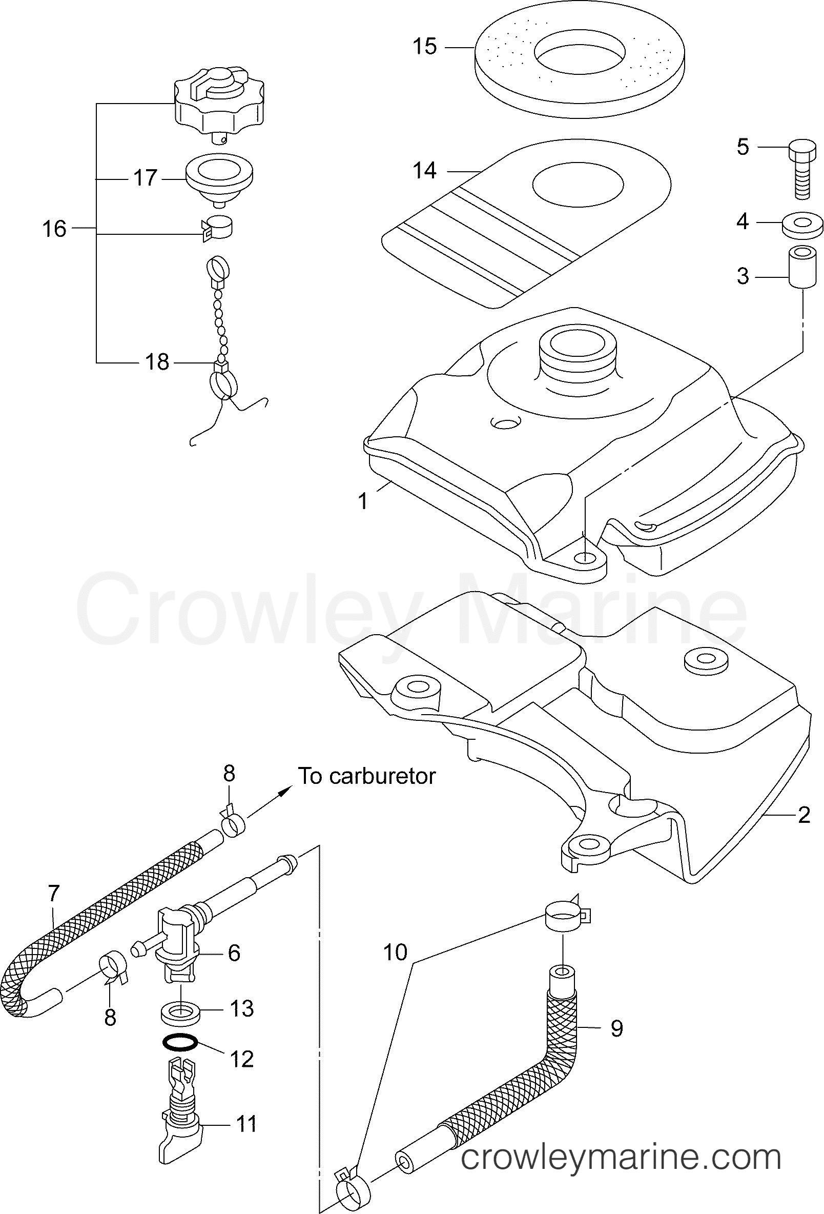 AA Outboard 3.5 PORTABLE - B3R4AAB - FUEL TANK ASSEMBLY