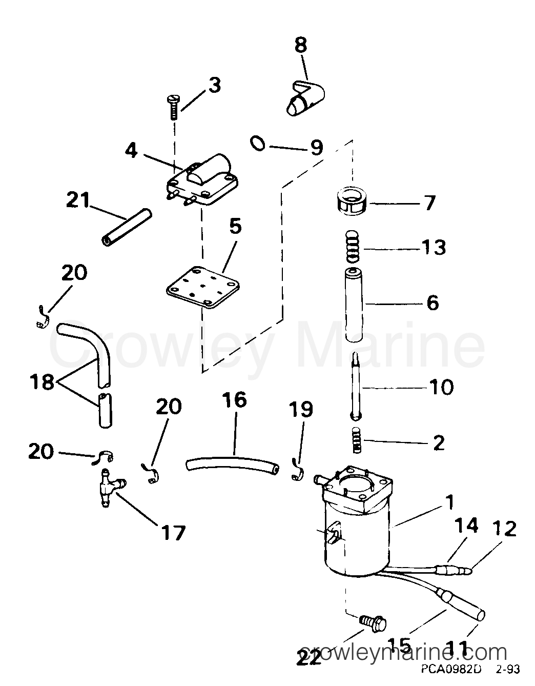 1996 Outboard 9.9 - J10REDD - ELECTRIC PRIMER SYSTEM