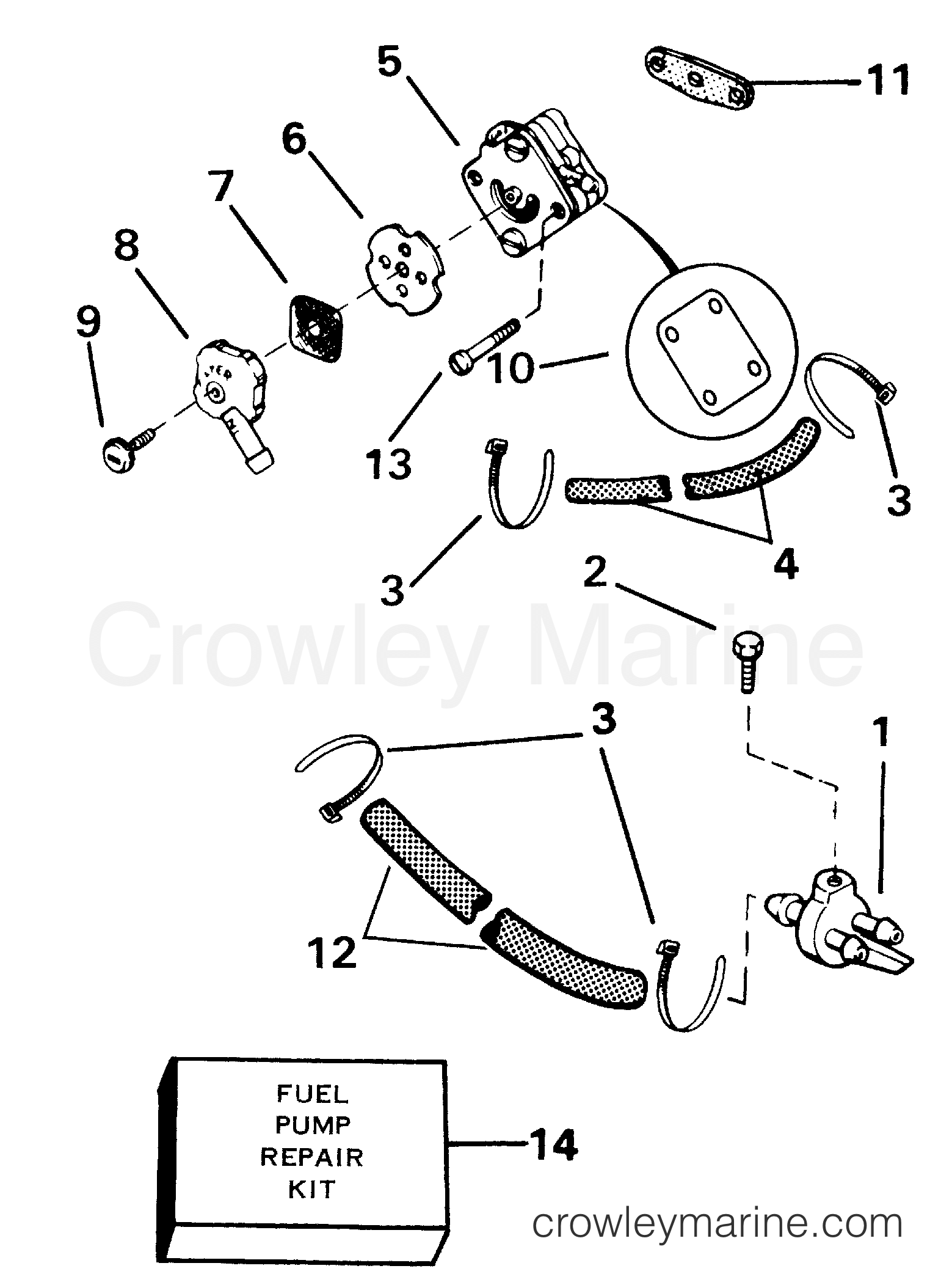 2000 Outboard 4 - J4RSSM - FUEL PUMP