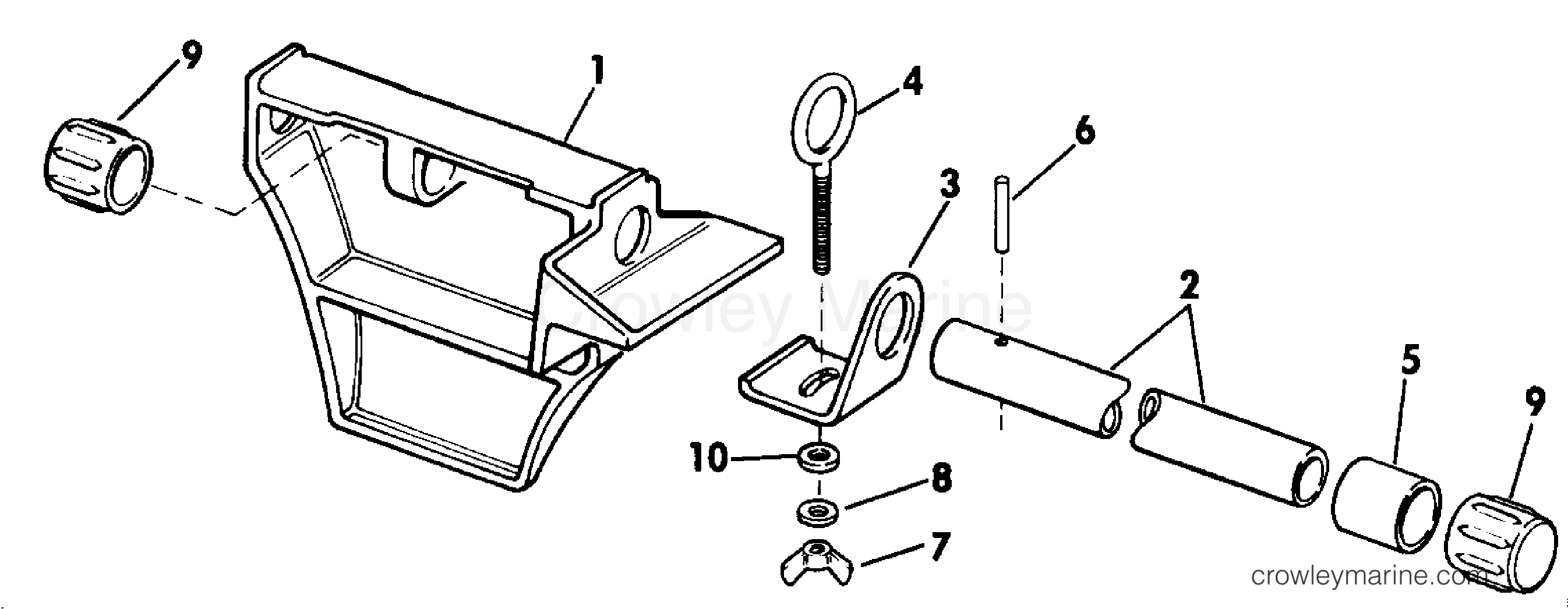 1984 Rigging Accessories - Miscellaneous - CANOE MOTOR BRACKET KIT