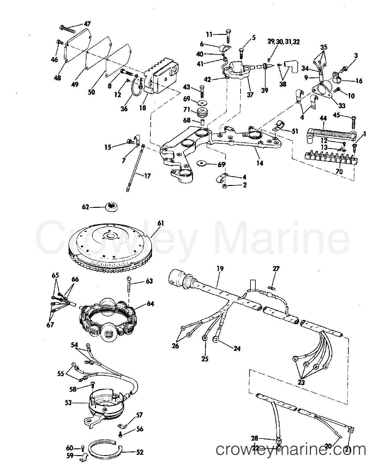 1973 Outboard 85 - 85393M - IGNITION SYSTEM