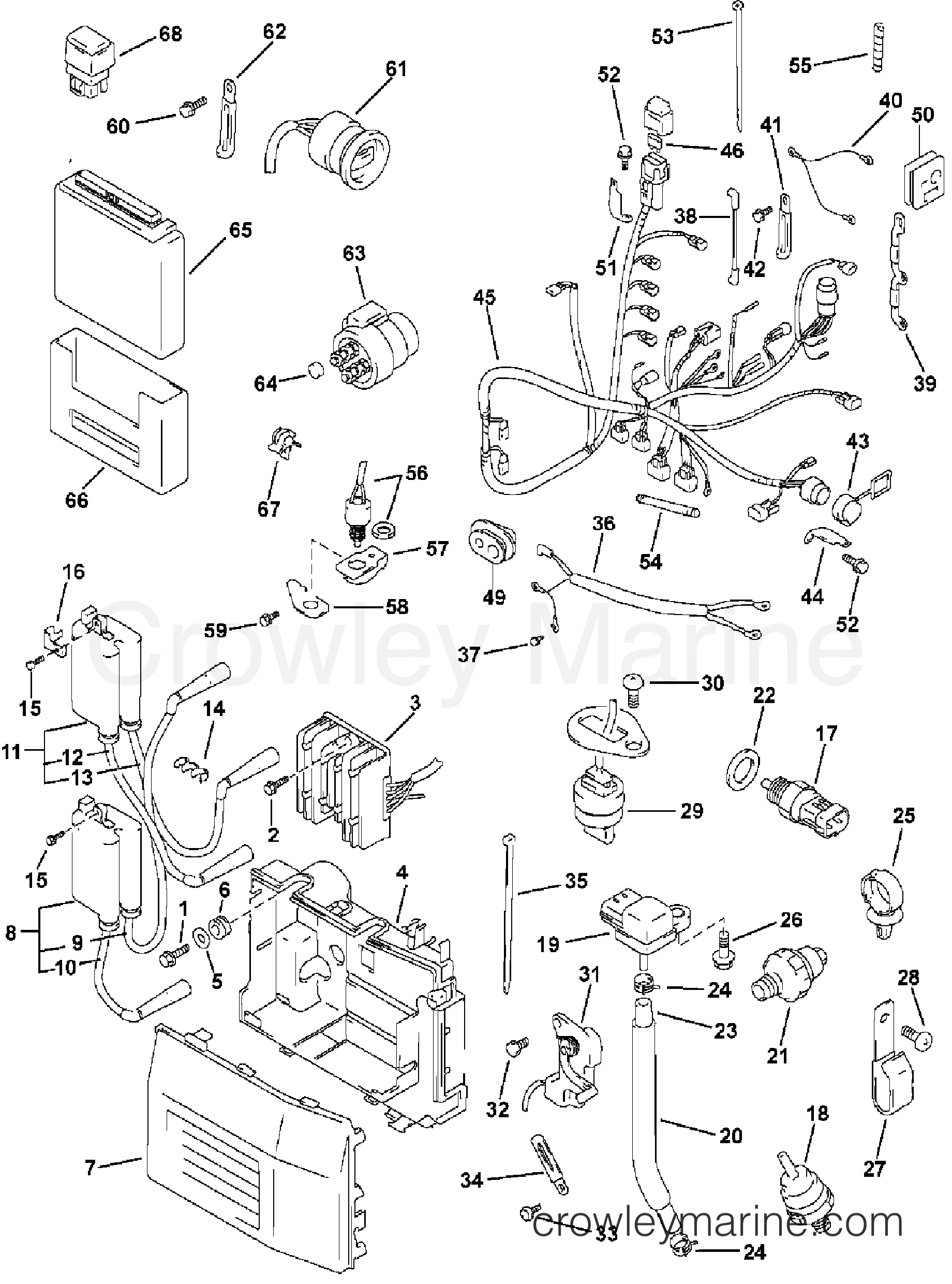 2001 Outboard 70 - E70PL4SIA - ELECTRICAL SYSTEM