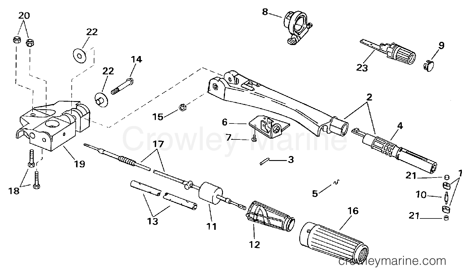 1997 Outboard 40 - SJ40RSLD - STEERING & SHIFT HANDLE