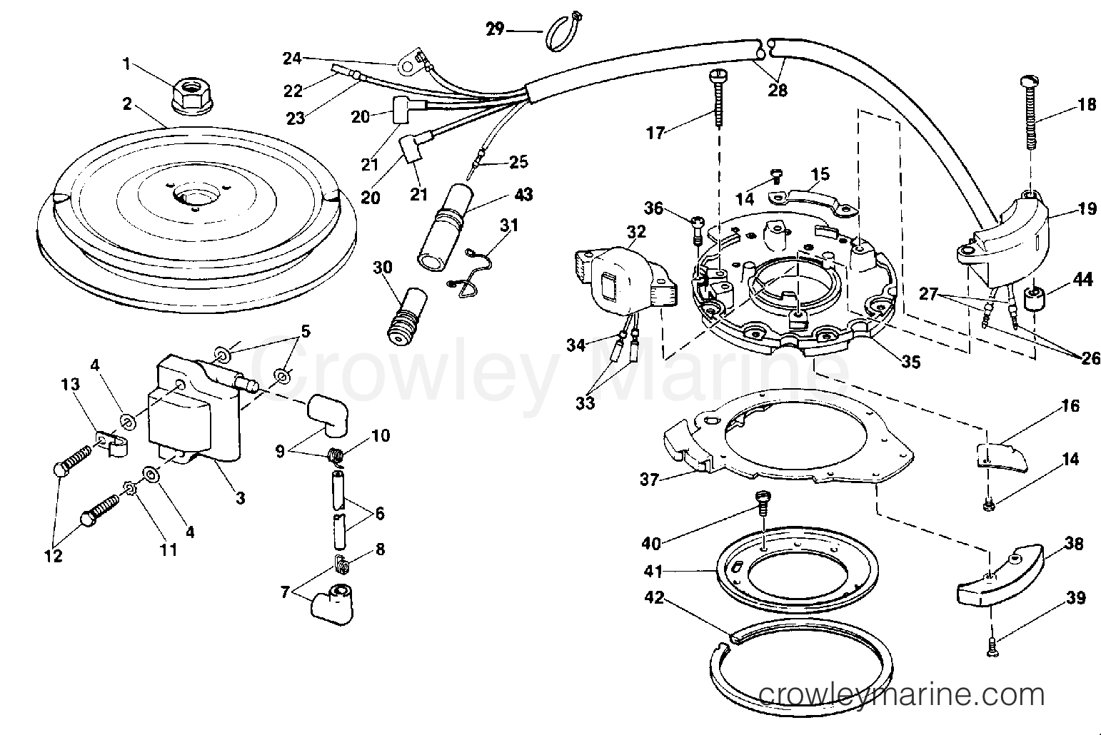 1990 Outboard 35 - J35RLESS - IGNITION