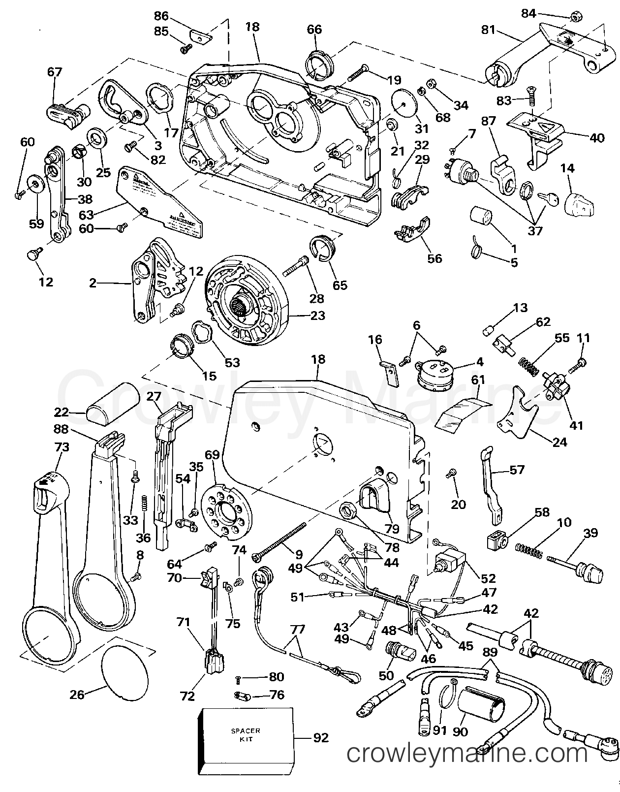 1987 Outboard 155 - J155WTXCUA - REMOTE CONTROL