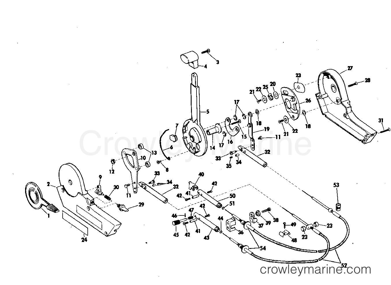 1974 Rigging Accessories - Remote Controls - SINGLE LEVER REMOTE CONTROL