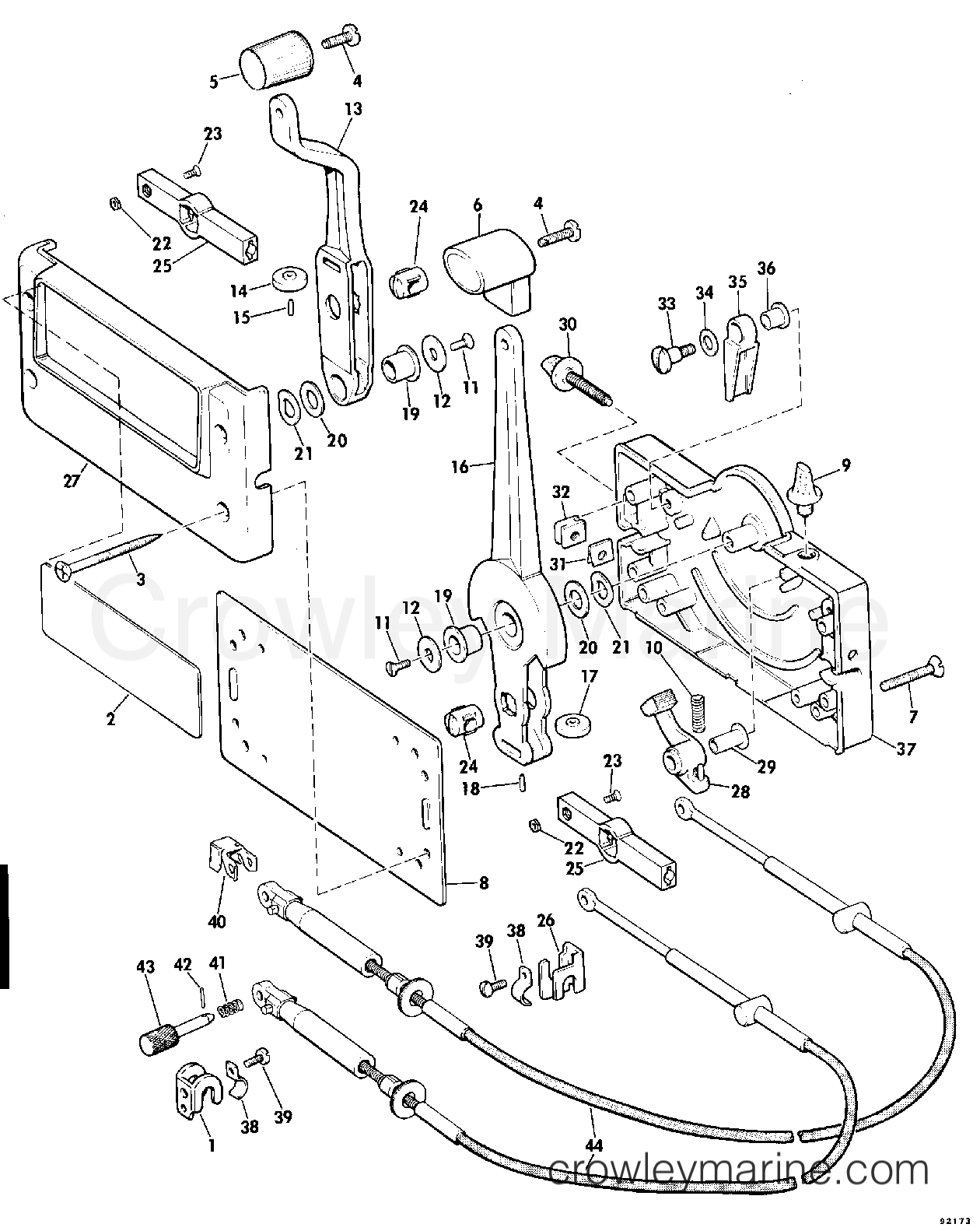 1980 Rigging Accessories - Remote Controls - REMOTE CONTROL SINGLE MOTOR