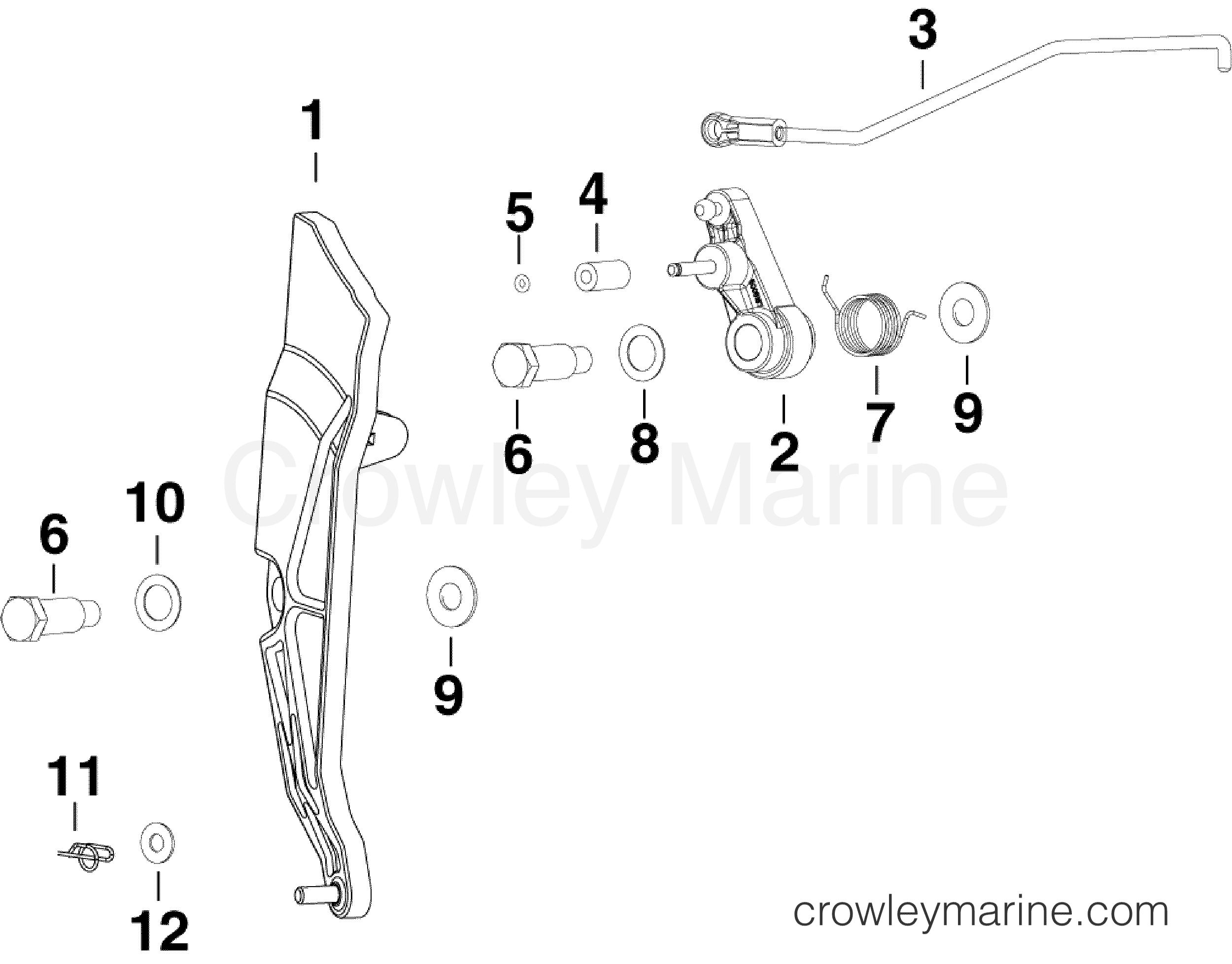 AA Outboard 130 - E130DPXAAB - THROTTLE LINKAGE