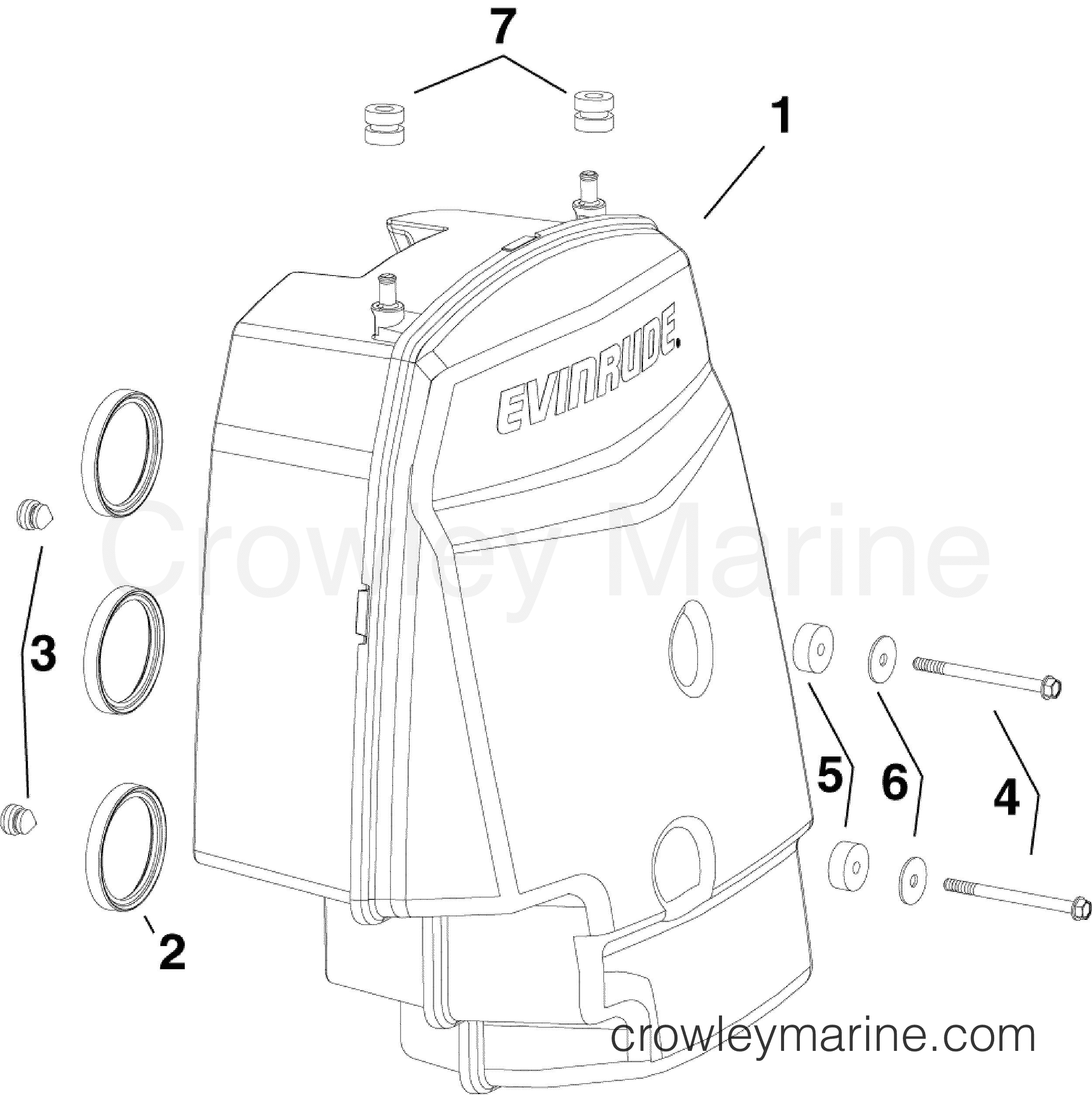 2012 Outboard 200 - 3.3L - E200HSLINE - AIR SILENCER