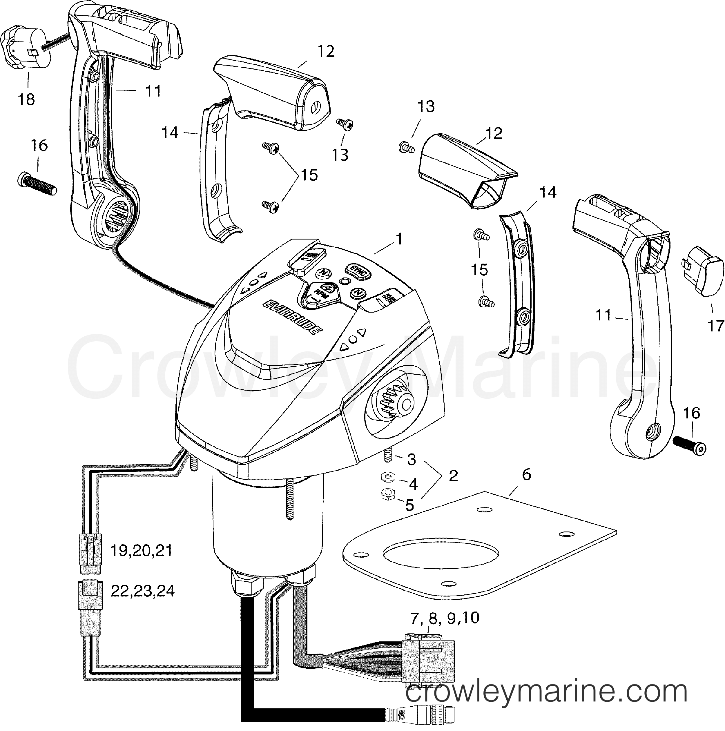 DUAL LEVER BINNACLE - ICON - 2005-2010 Rigging Accessories Remote ...