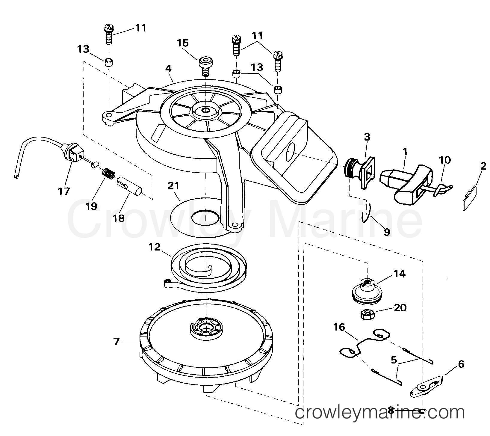 2000 Outboard 8 - J8WRLSSC - REWIND STARTER