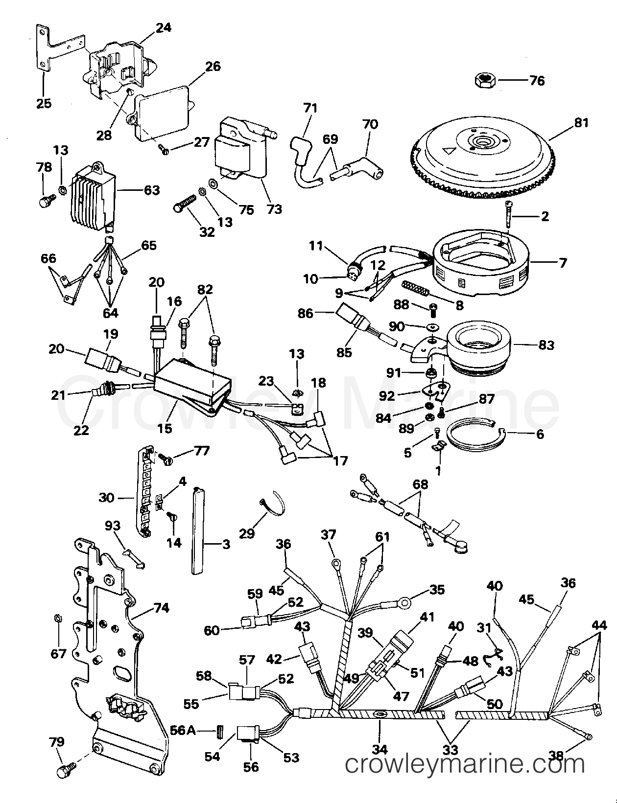1996 Outboard 60 - J60TTLEDR - IGNITION SYSTEM