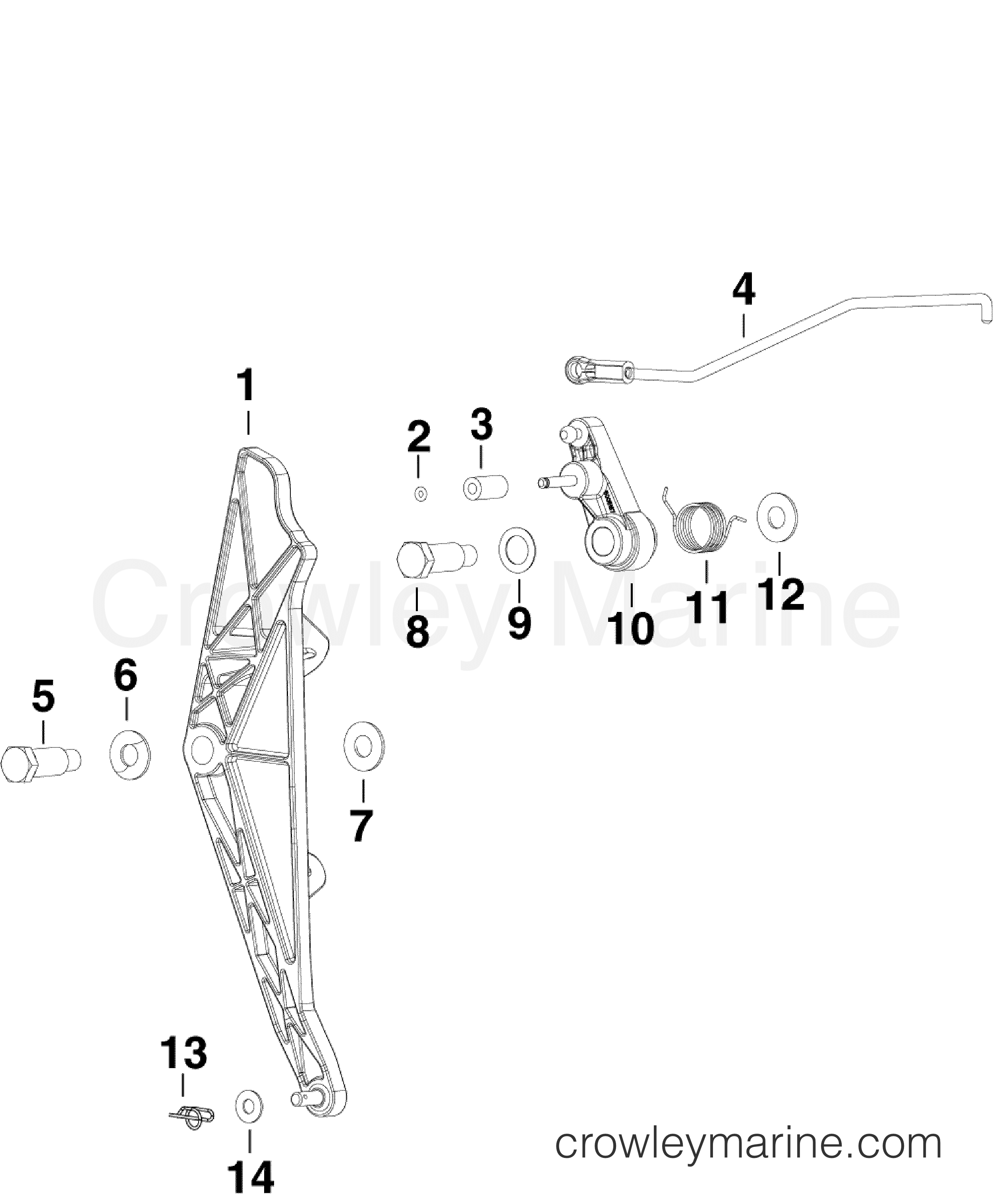 2010 Evinrude Outboards 200 - E200DHLISE THROTTLE LINKAGE section
