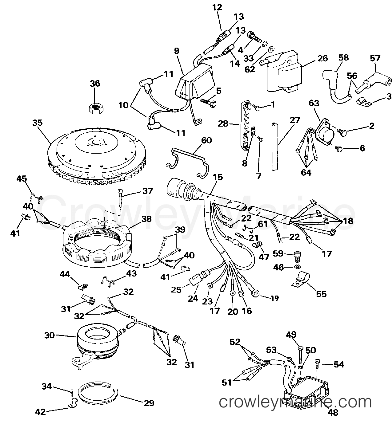 1986 Outboard 100 - E100WMLCDR - IGNITION SYSTEM