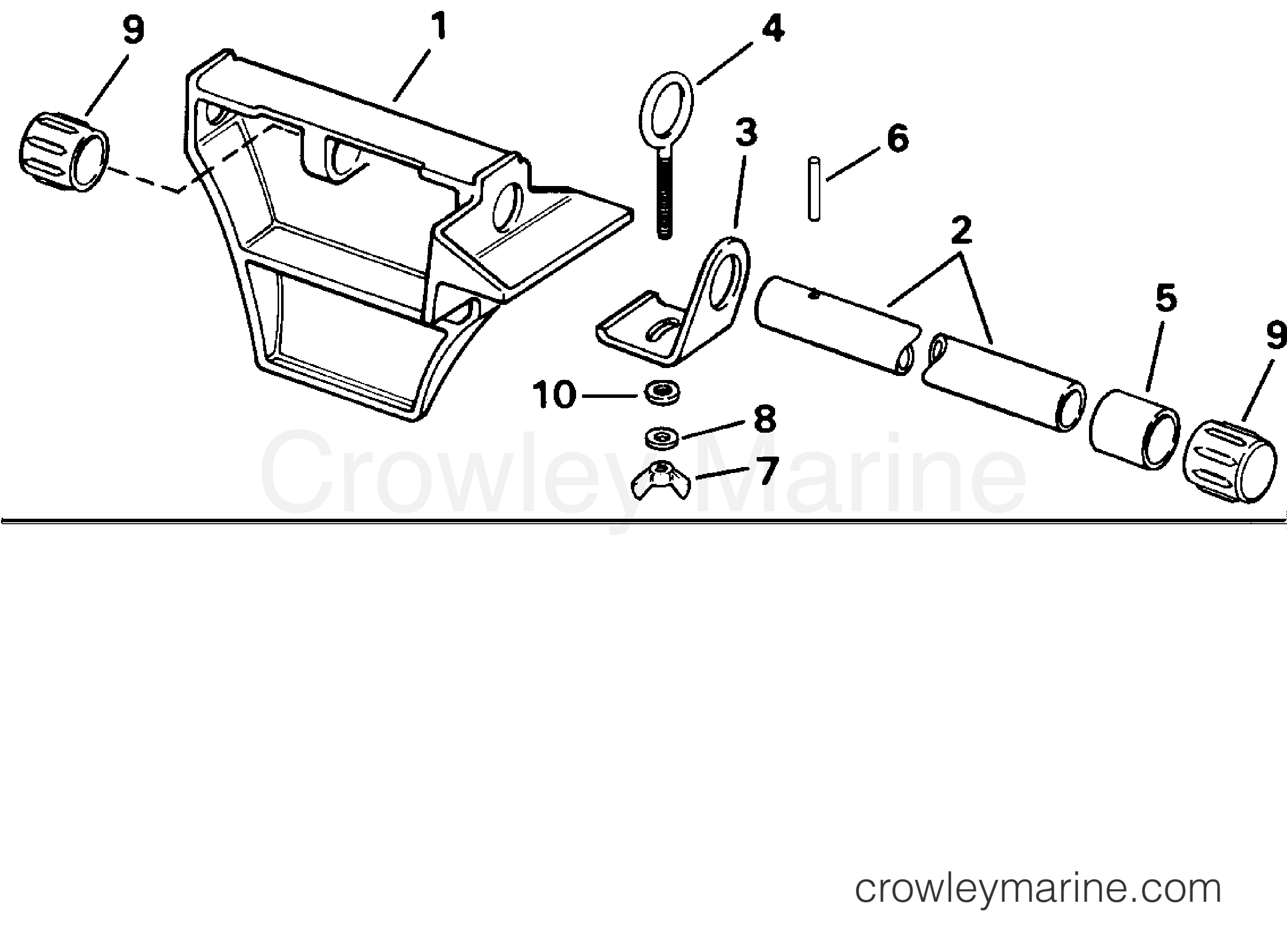 1992 Rigging Accessories - Miscellaneous - CANOE MOTOR BRACKET KIT