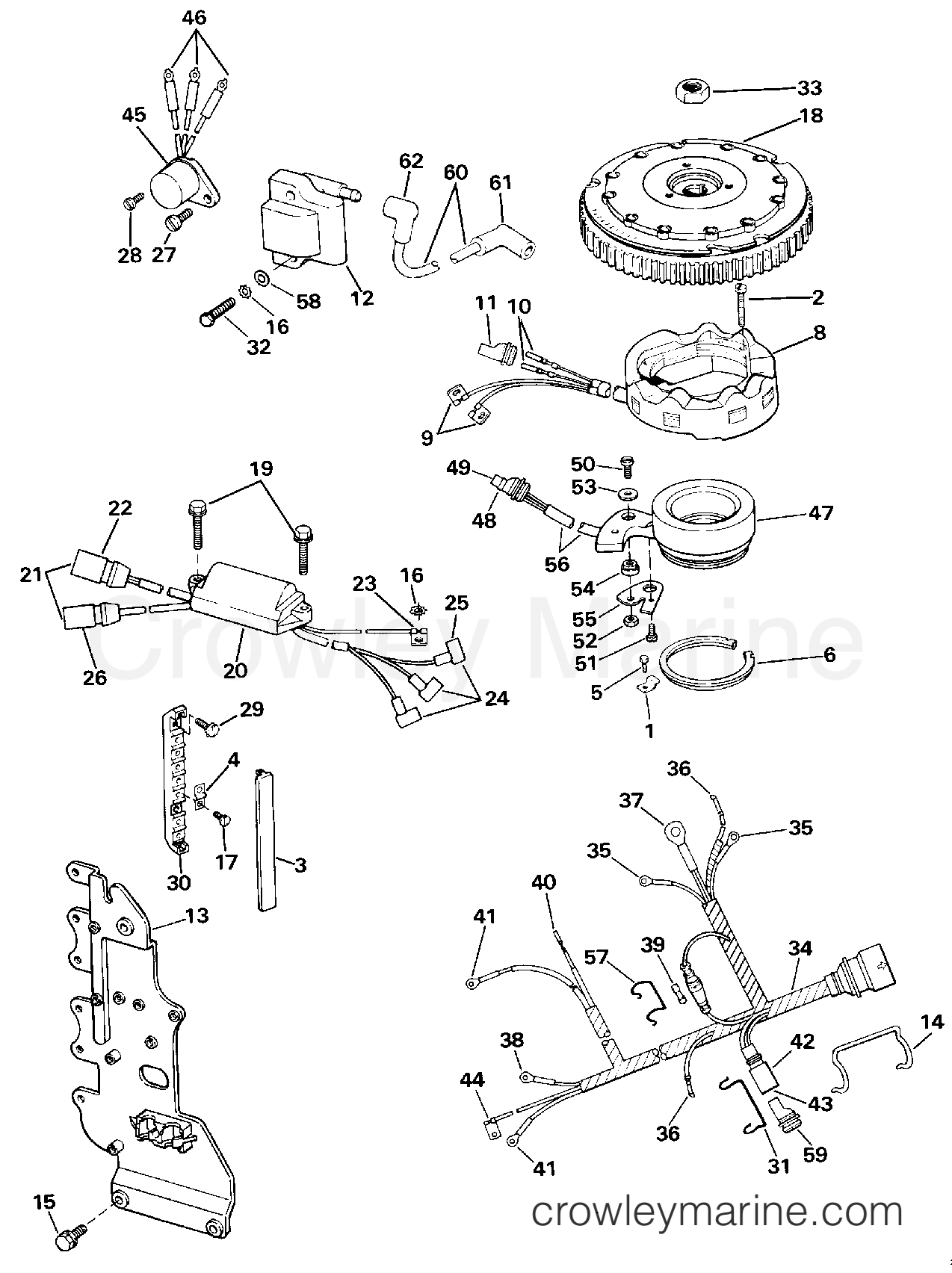 1987 Outboard 65 - J65WMLCUA - IGNITION SYSTEM