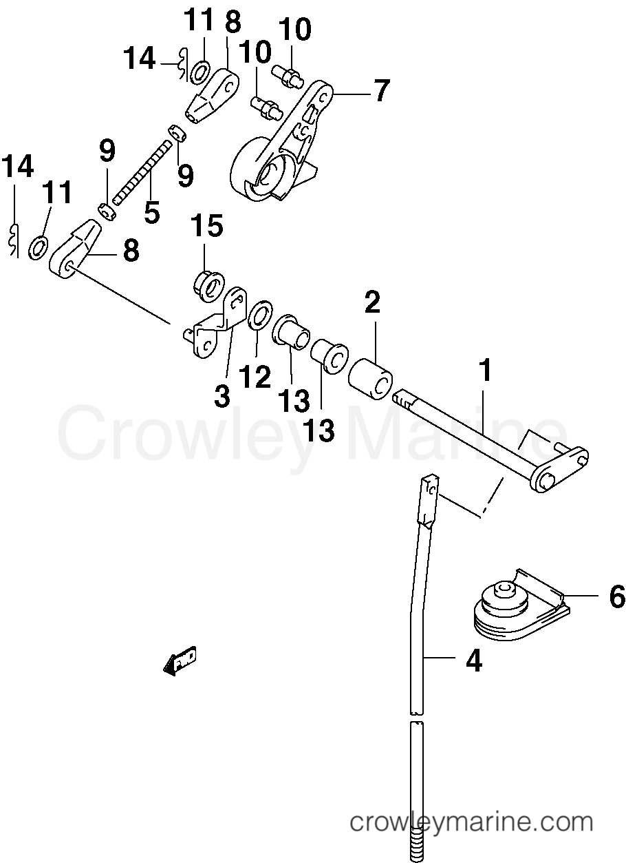 2005 Outboard 60 - BJ60PL4SOA - SHIFT LEVER