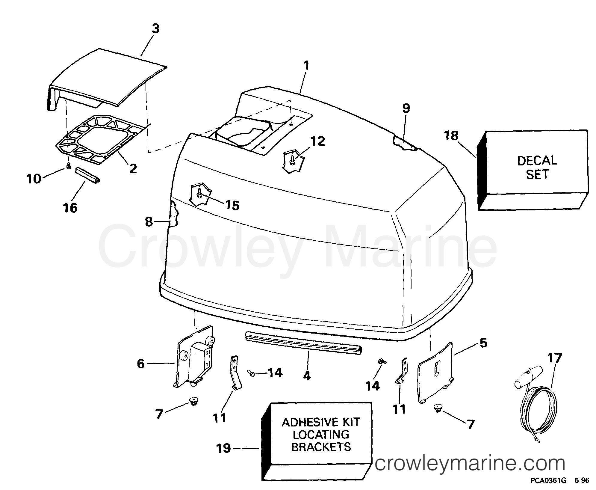 1999 Outboard 130 - J130PLEED - ENGINE COVER