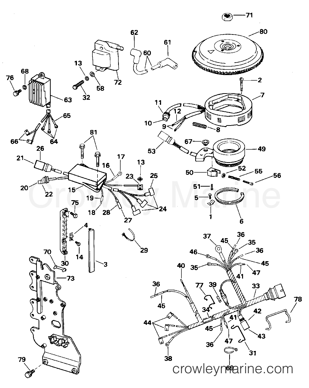 1995 Outboard 50 - J50DTLEOS - IGNITION SYSTEM
