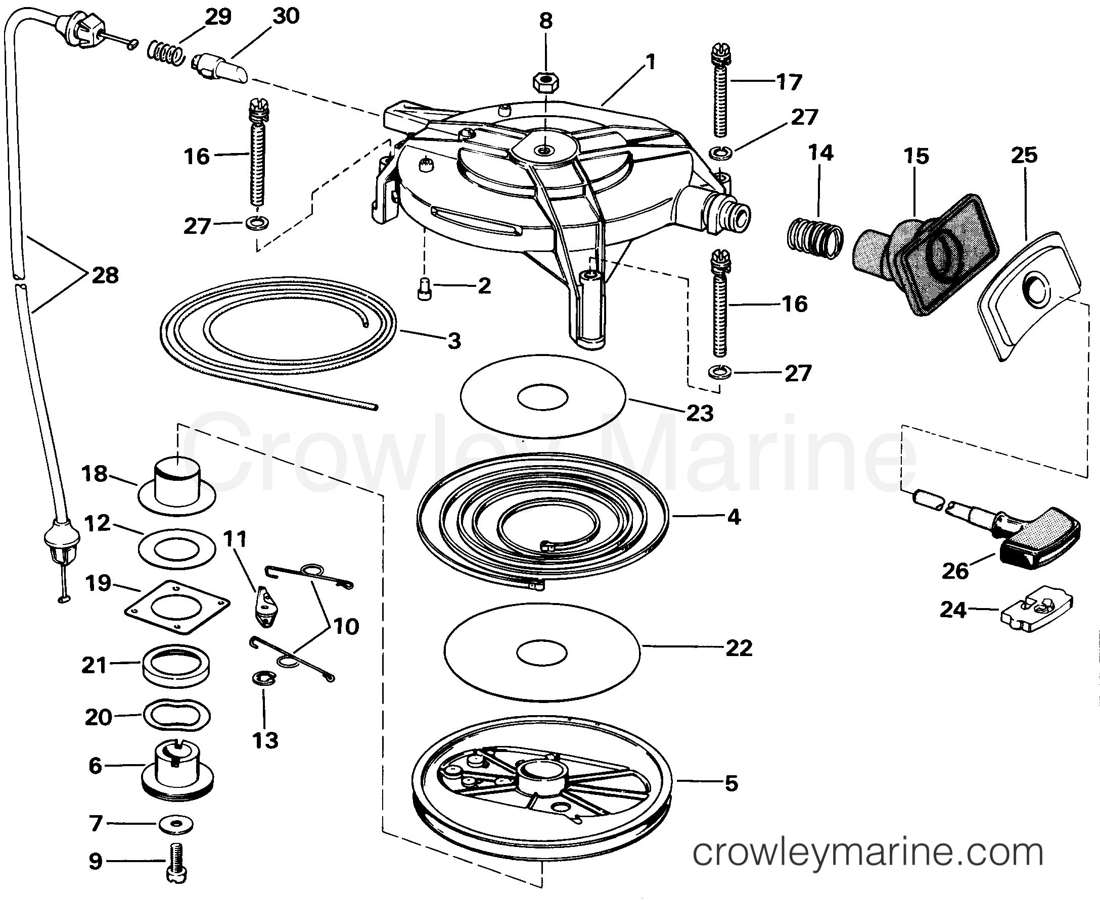 1985 Outboard 20 - J20ECOS - REWIND STARTER