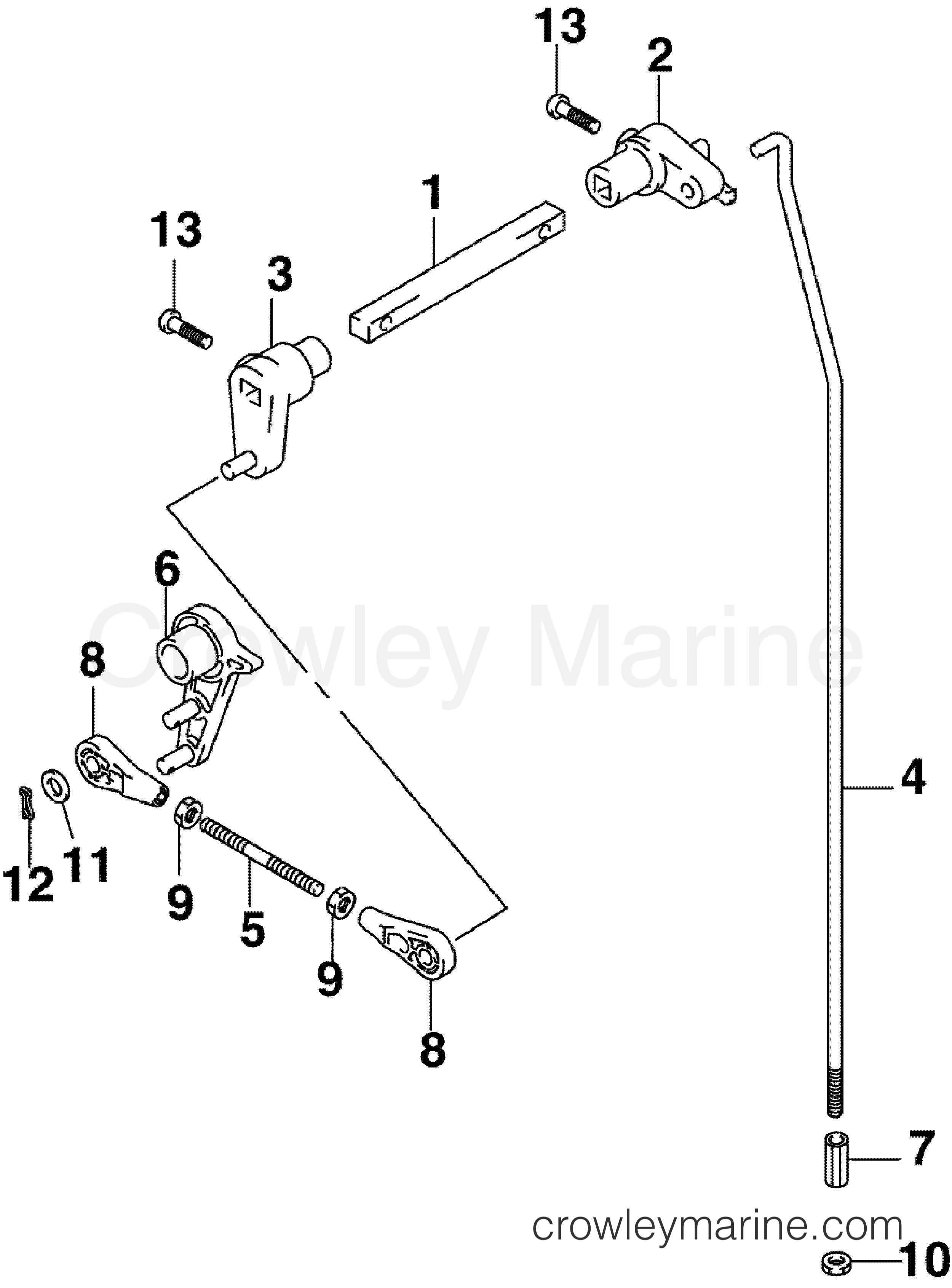 2006 Outboard 50 - BJ50PL4SDR - SHIFT LINKAGE