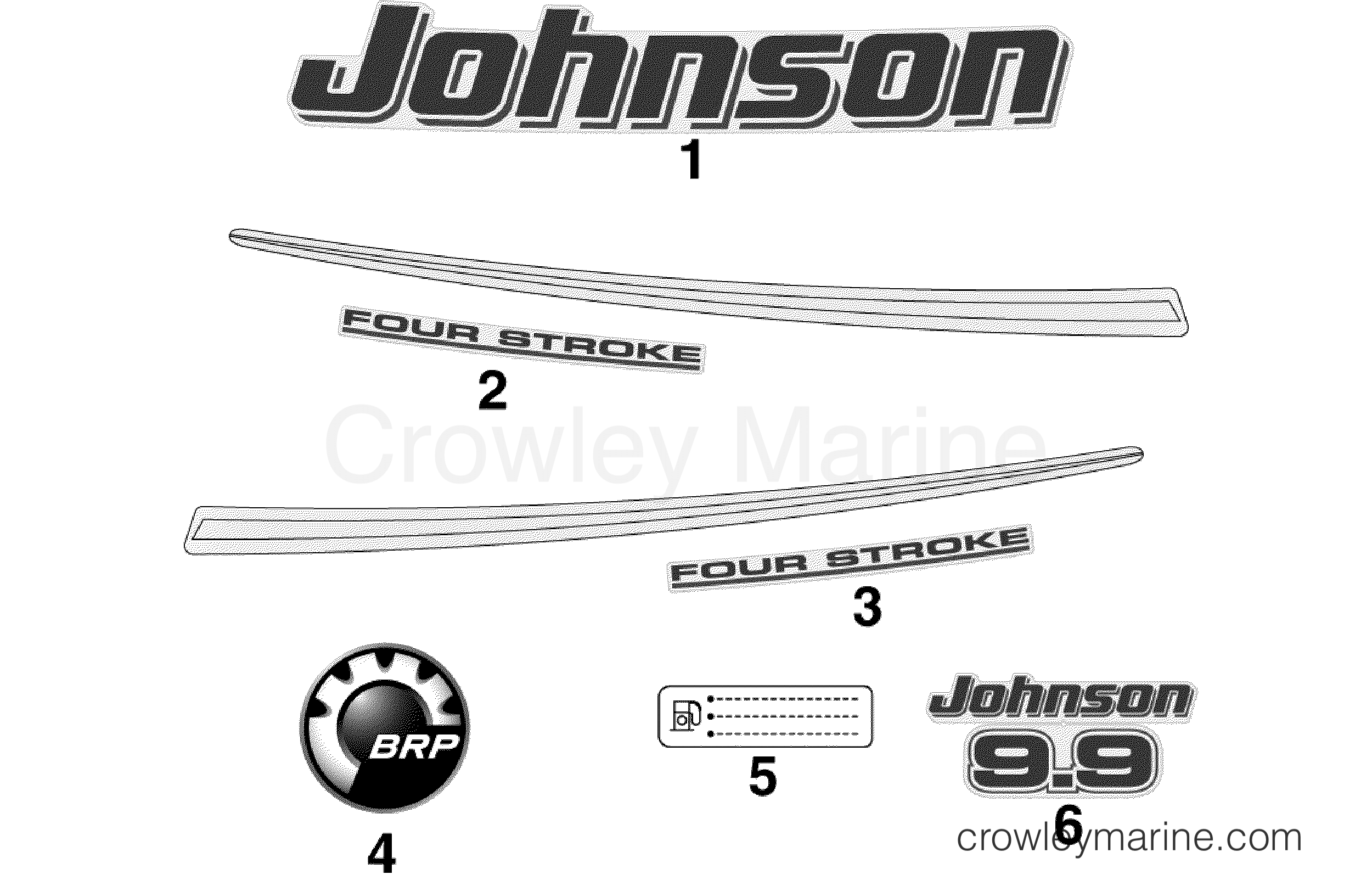 2007 Outboard 10 - J10TE4SUB - DECALS