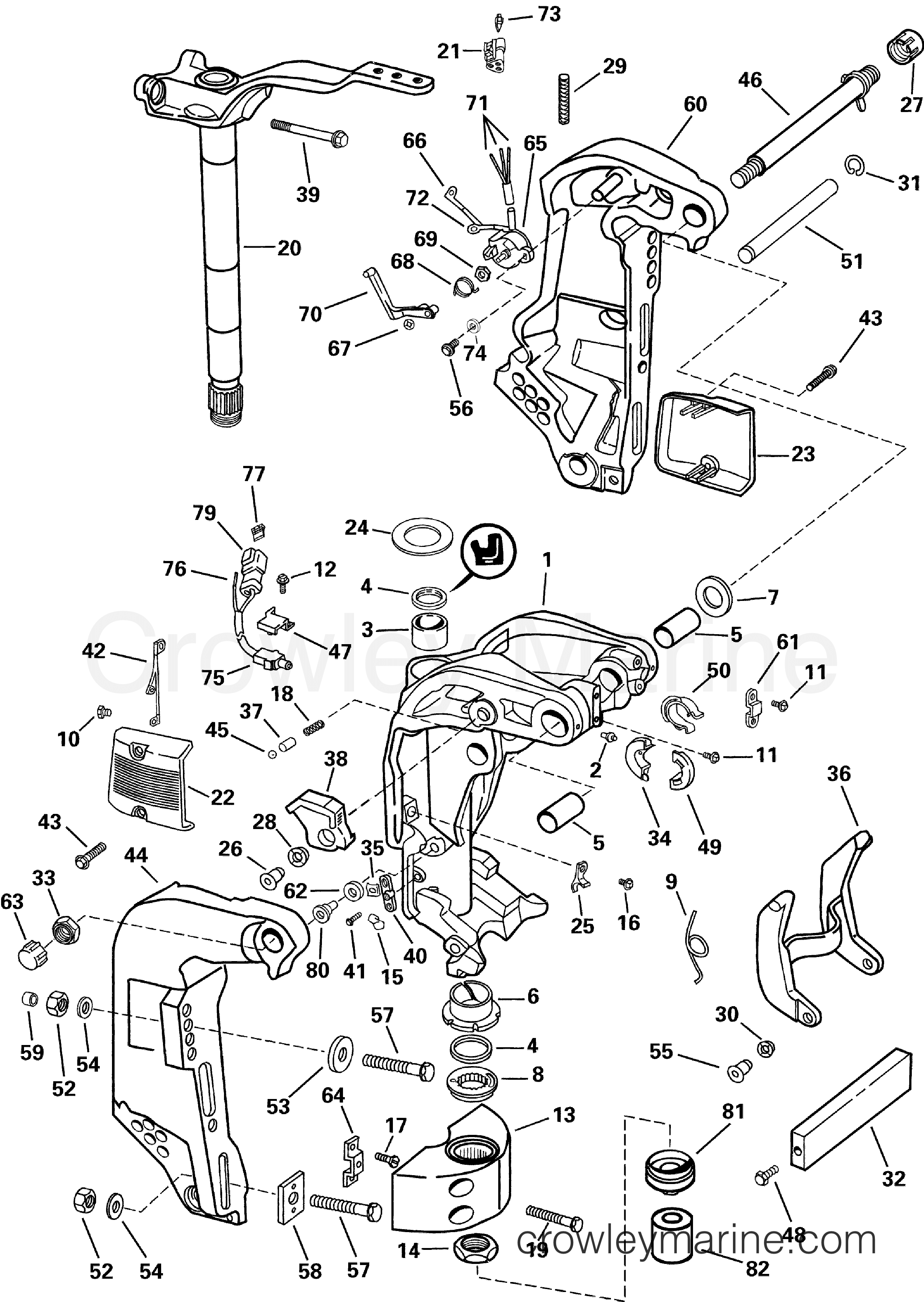 2006 Outboard 150 - E150FHLSDR - MIDSECTION