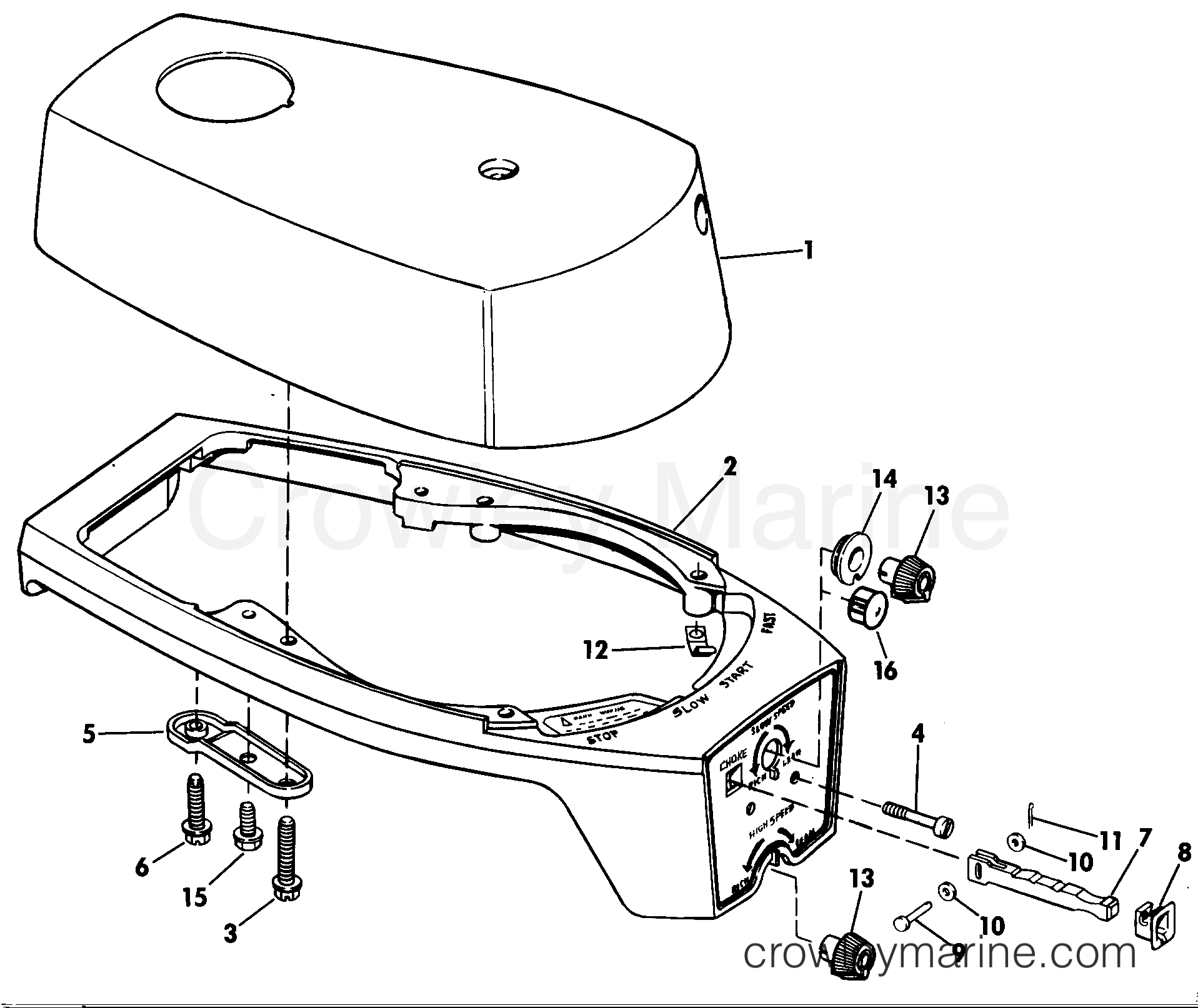 1985 Outboard 2 - J2RCOC - ENGINE COVER