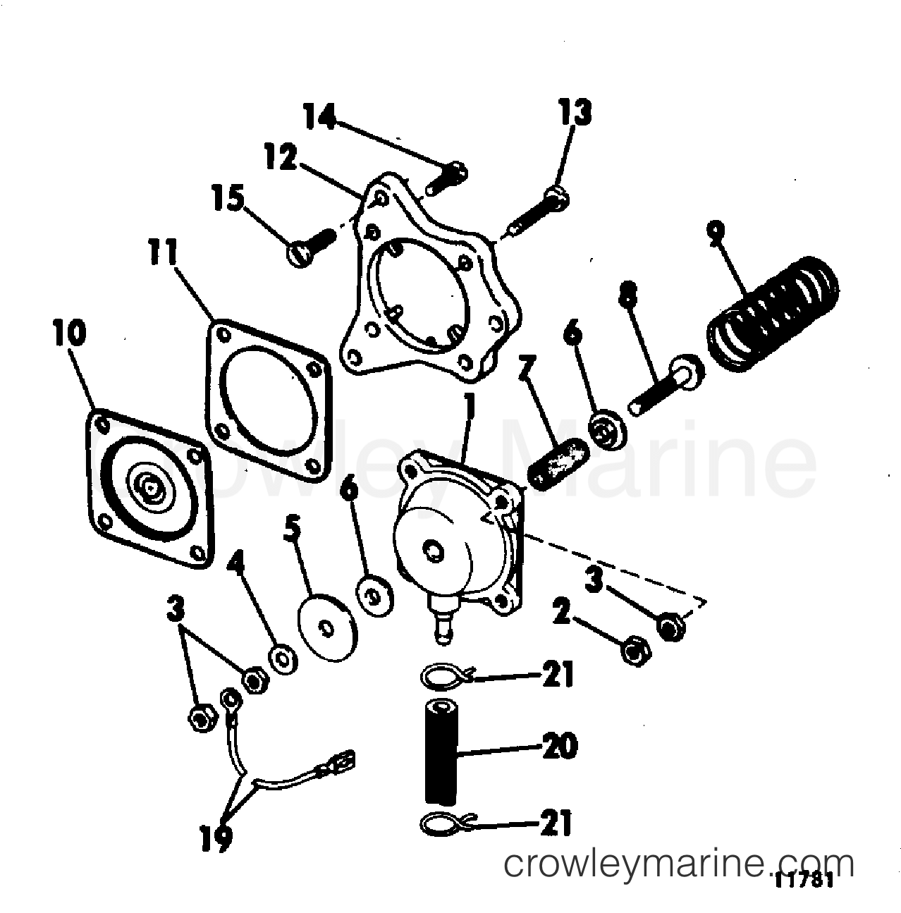 1971 Outboard 40 - 40102B - CUTOUT SWITCH