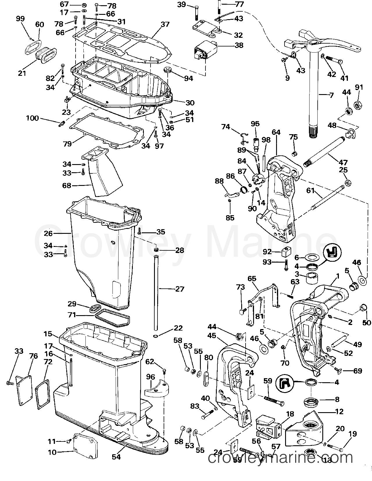 1986 Outboard 300 - J300TXCDC - MIDSECTION