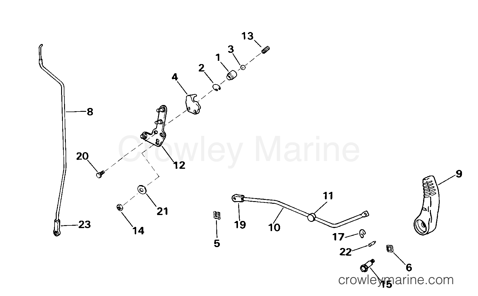 2000 Outboard 35 - J35PL3SSB - SHIFT LINKAGE