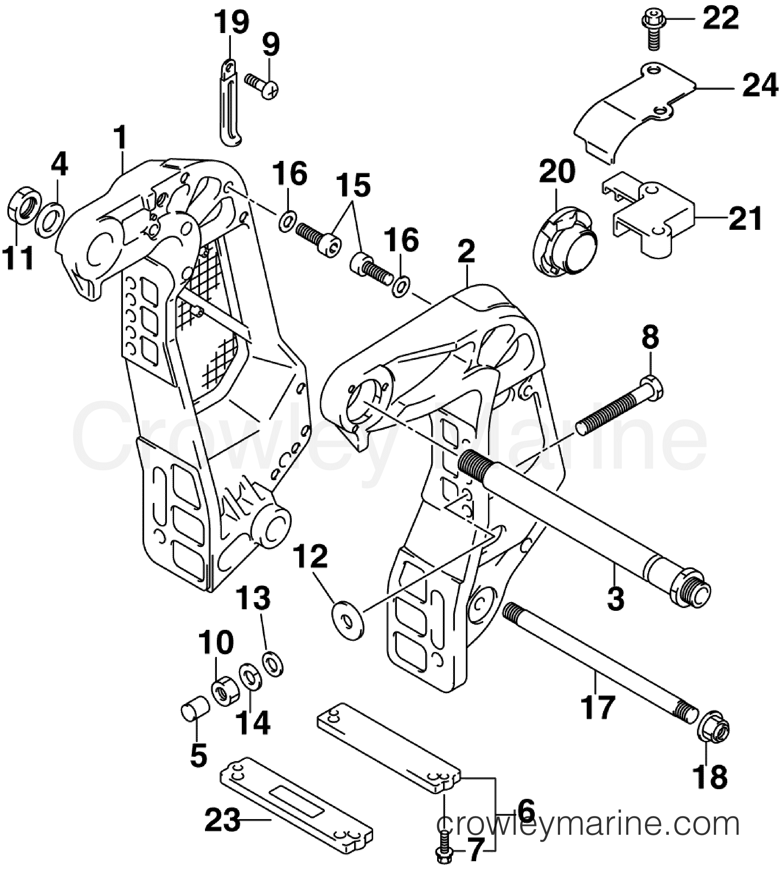 2006 Outboard 140 - J140PL4SDA - STERN BRACKET