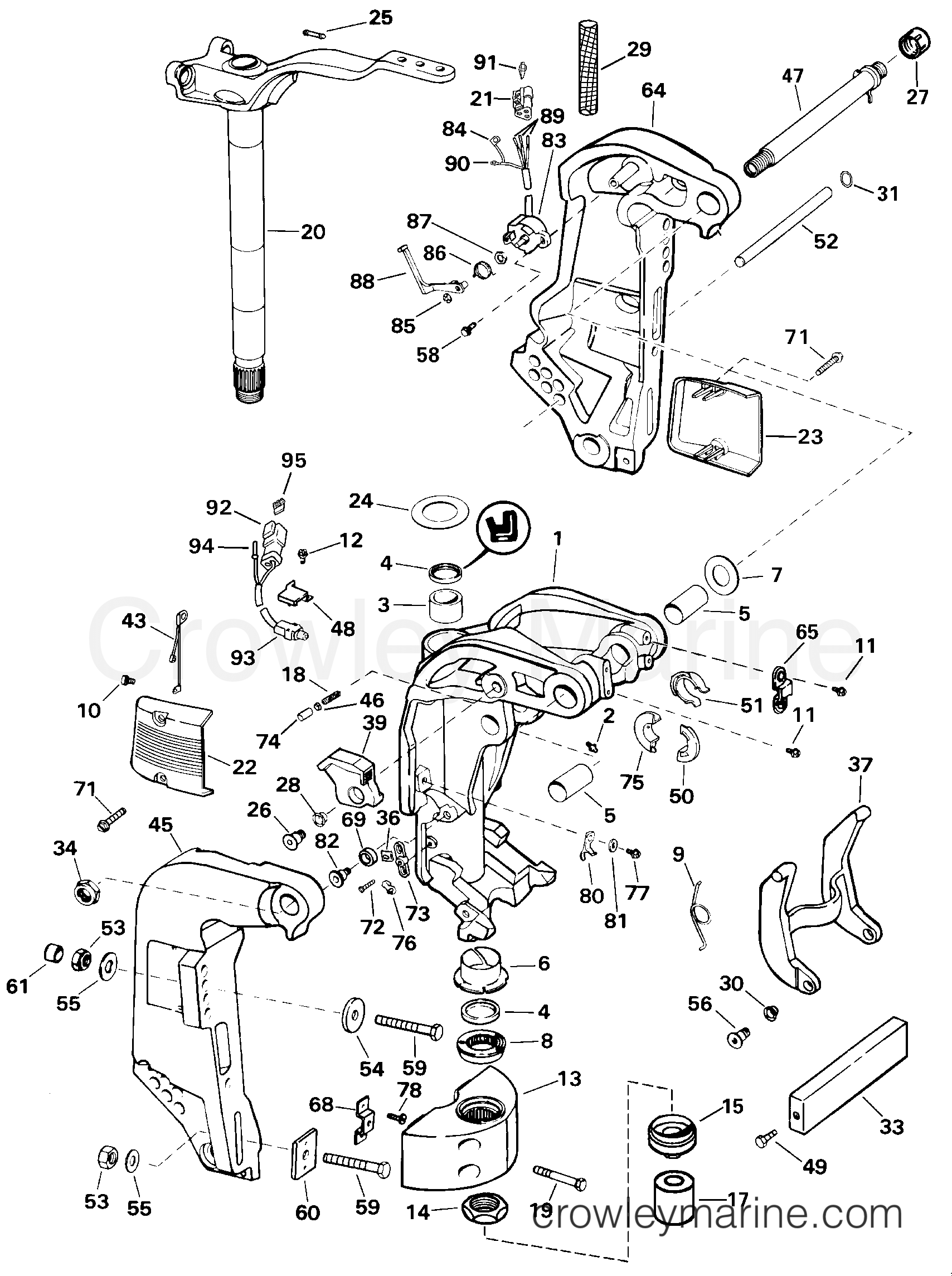 2000 Outboard 175 - E175FSLSSC - MIDSECTION