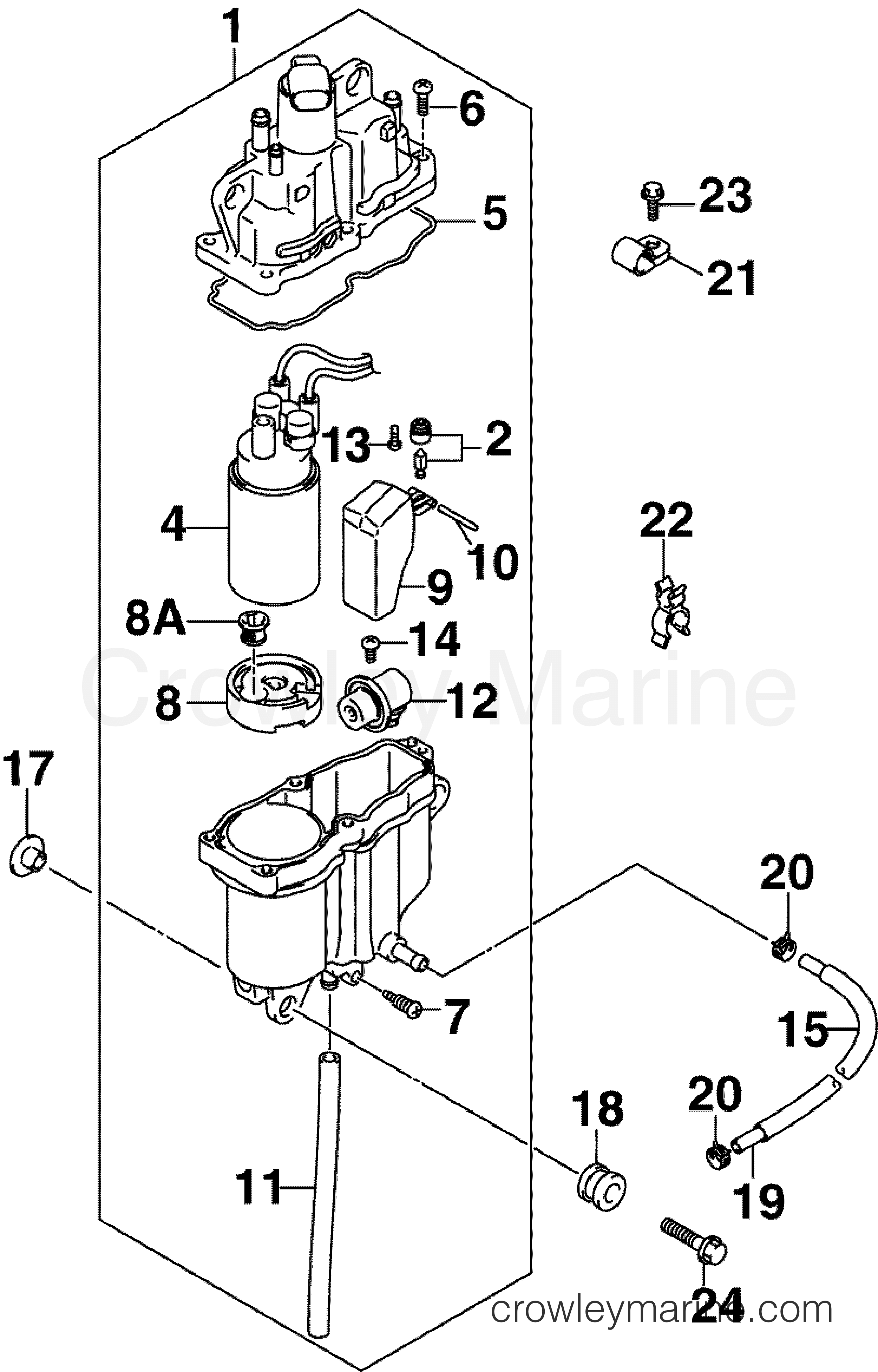 FUEL VAPOR SEPARATOR - 2006 Outboard 115 BJ115L4SDA | Crowley Marine