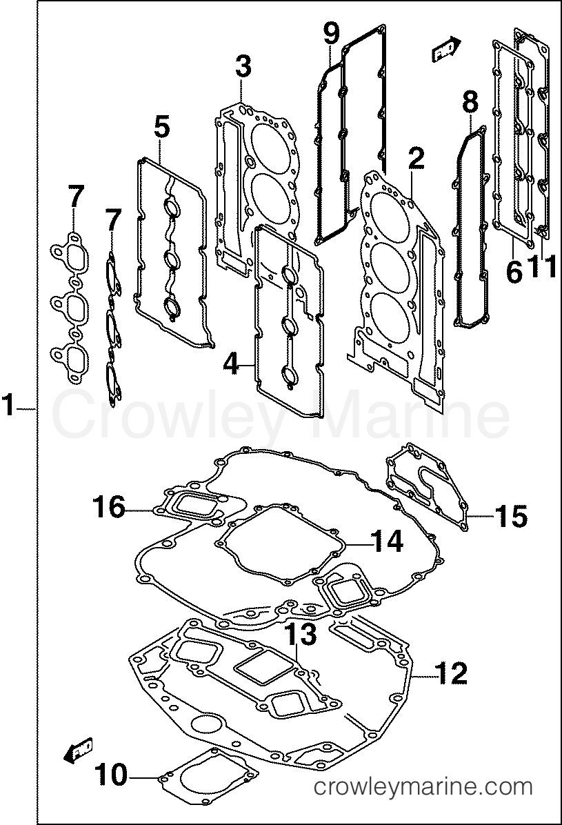 2005 Outboard 200 - BJ200CX4O - GASKET SET