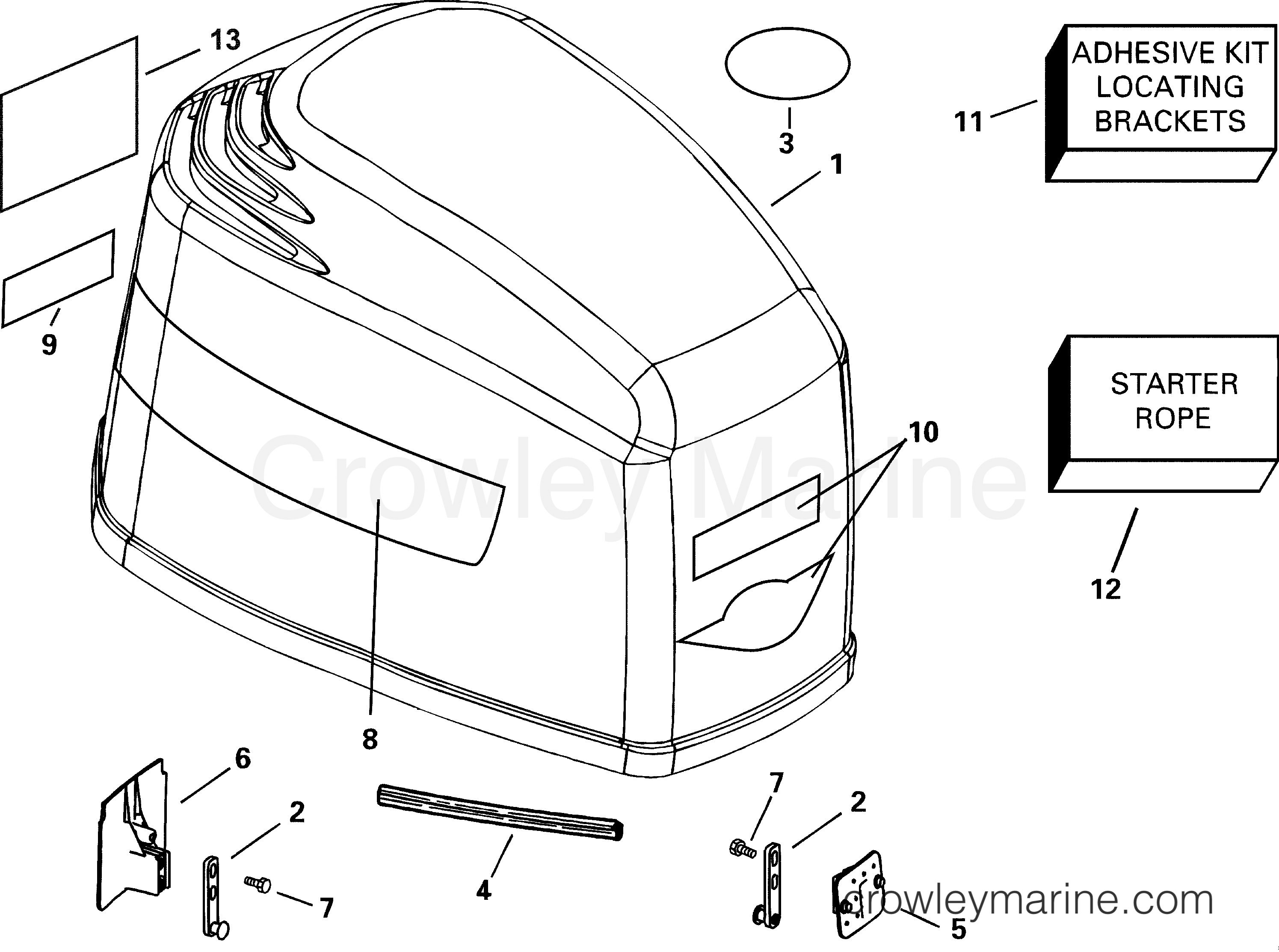 2001 Outboard 135 - J135PLSIF - ENGINE COVER