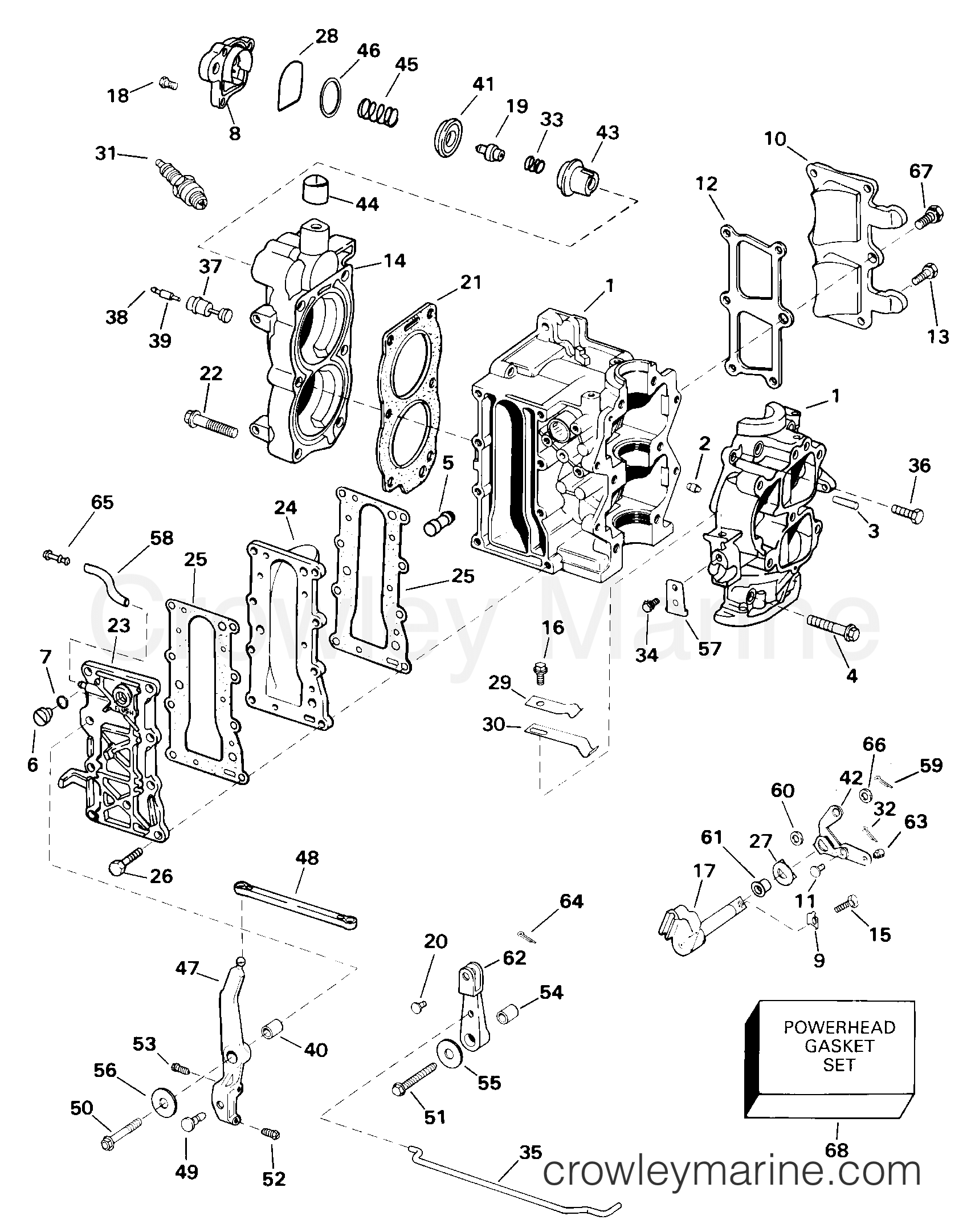 2000 Outboard 10 - J10RSSA - CYLINDER & CRANKCASE
