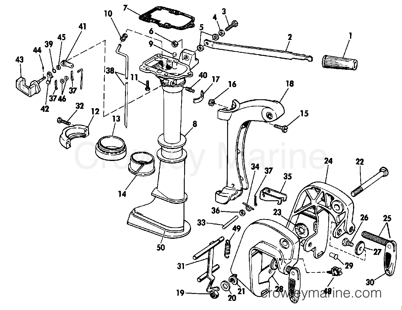 1986 Outboard 4 - J4BRHCDE - MIDSECTION