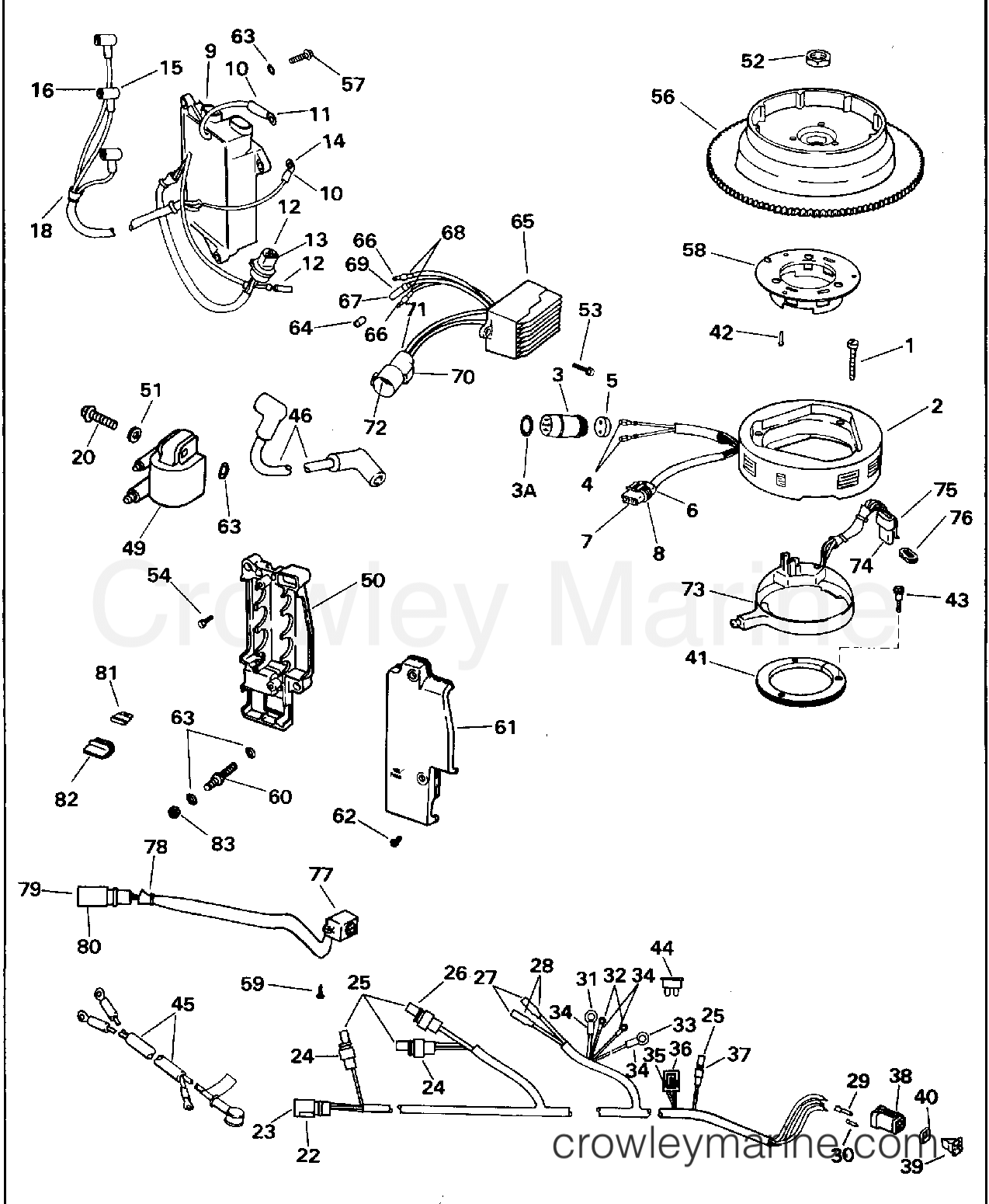 1996 Outboard 35 - BJ35AREDS - IGNITION SYSTEM - TEL