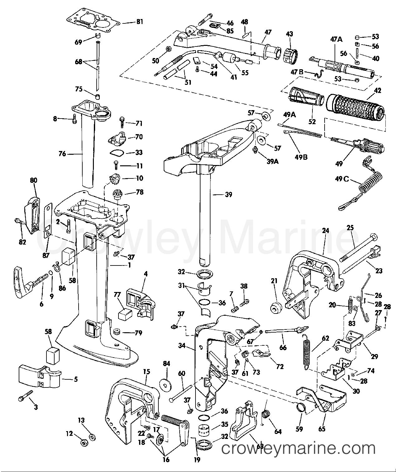 1989 Outboard 4 - J4RDHCEC - MIDSECTION
