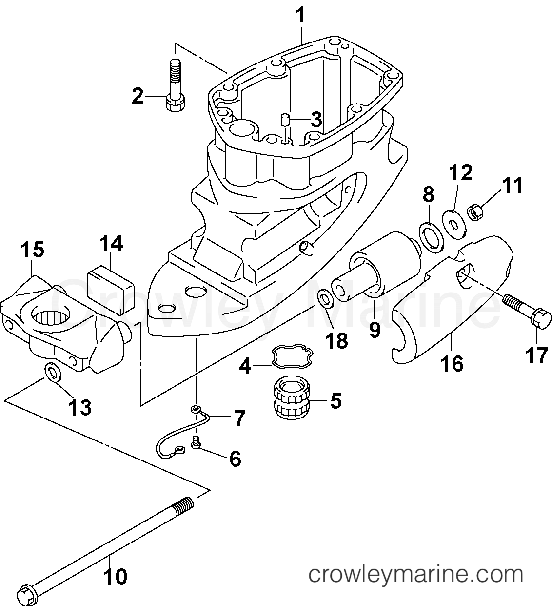 2006 Outboard 140 - J140PL4SDA - EXHAUST HOUSING
