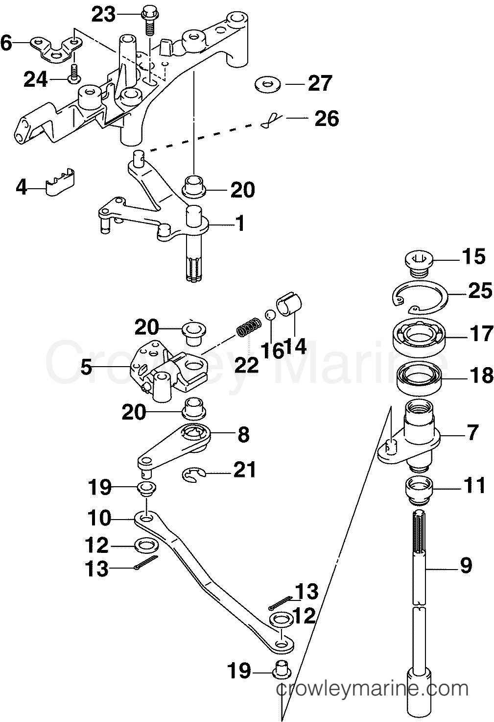 2006 Outboard 200 - BJ200CX4DC - SHIFT LINKAGE