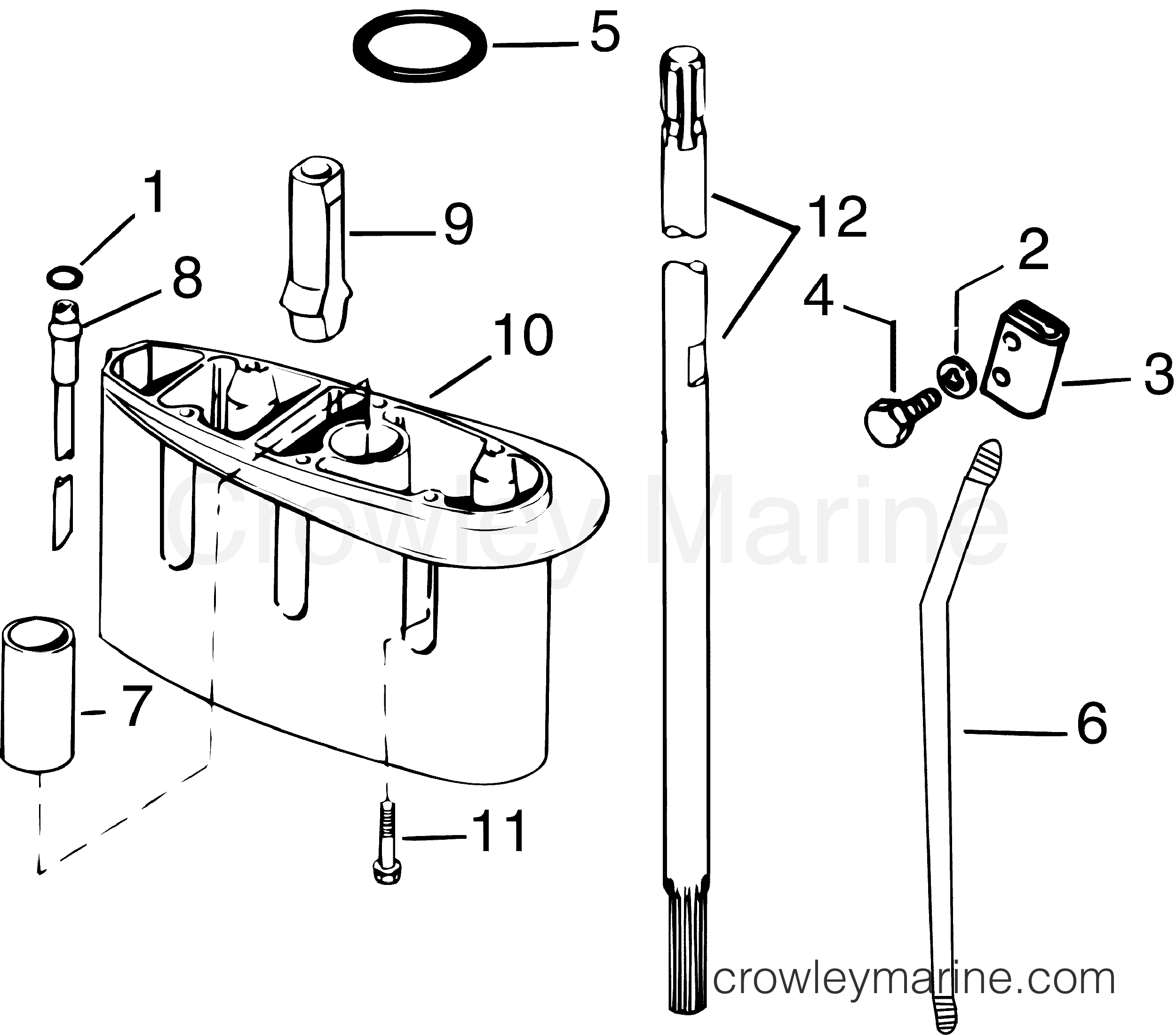 GEARCASE EXTENSION KIT - 9.9,15 HP (2-STROKE) - 2005-2010 Rigging Parts