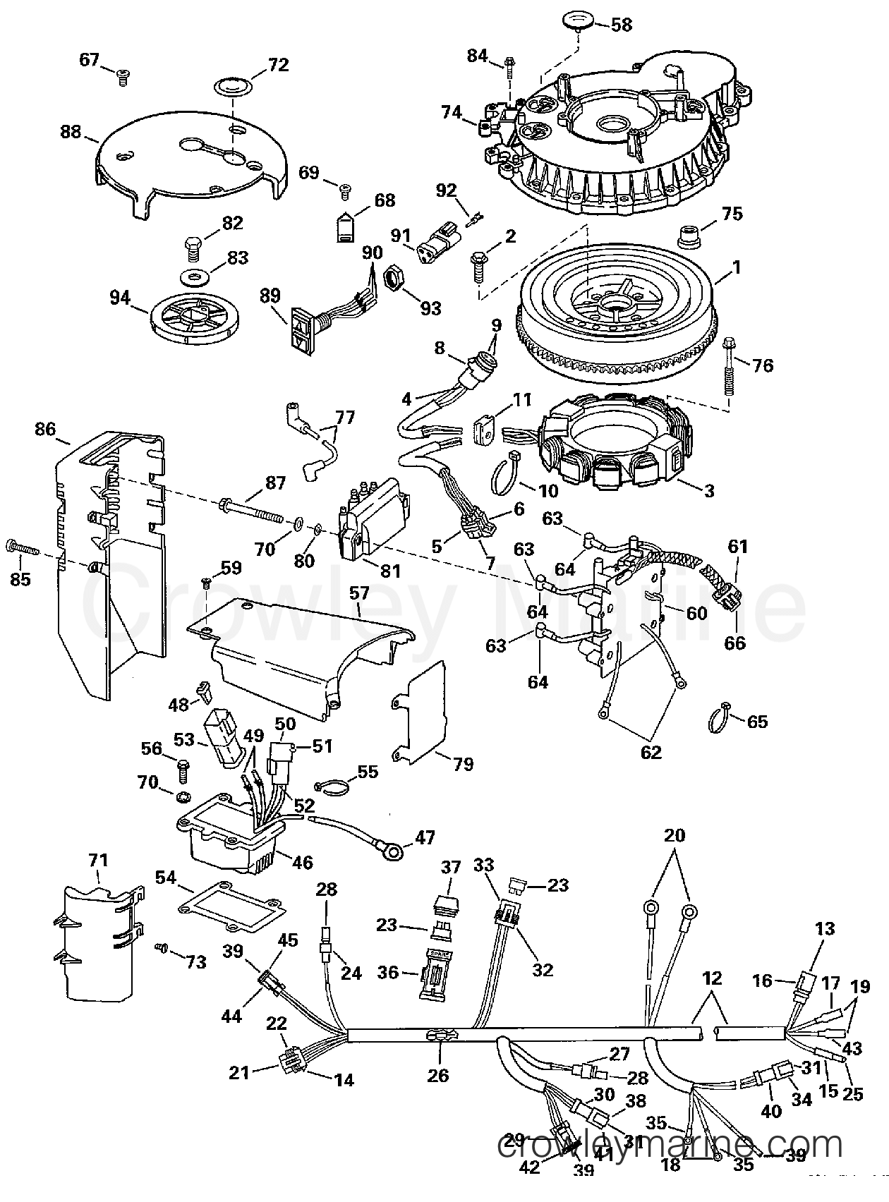1997 Outboard 90 - BJ90ELEUC - IGNITION SYSTEM